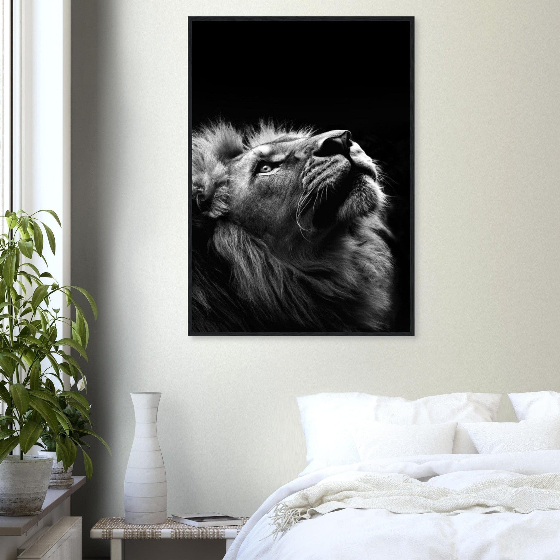 Tableau Lion Art Noir