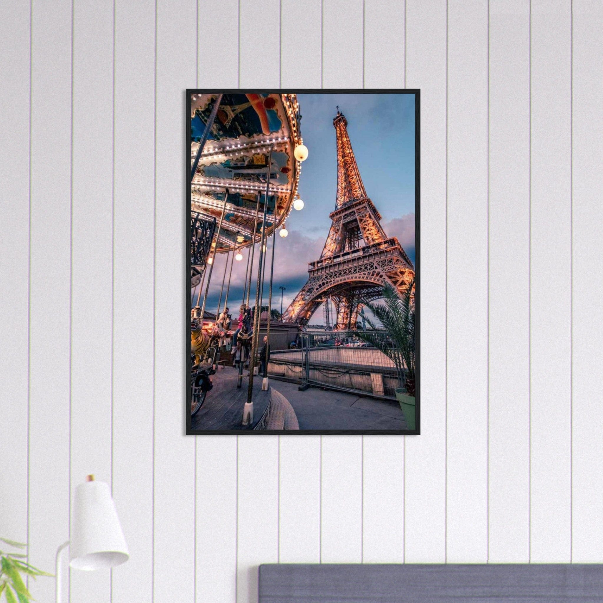 Canvanation Print Material 60x90 cm / 24x36″ Tableau Paris Roue Tour Eiffel