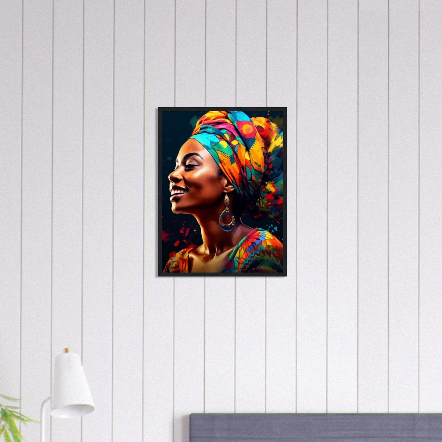 Portrait Africaine Peinture Sourire Canvanation