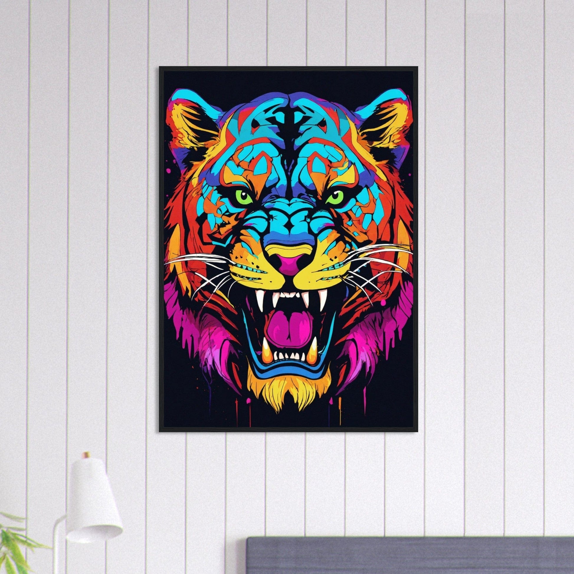 Tableau Tigre Rugissement Chromatique