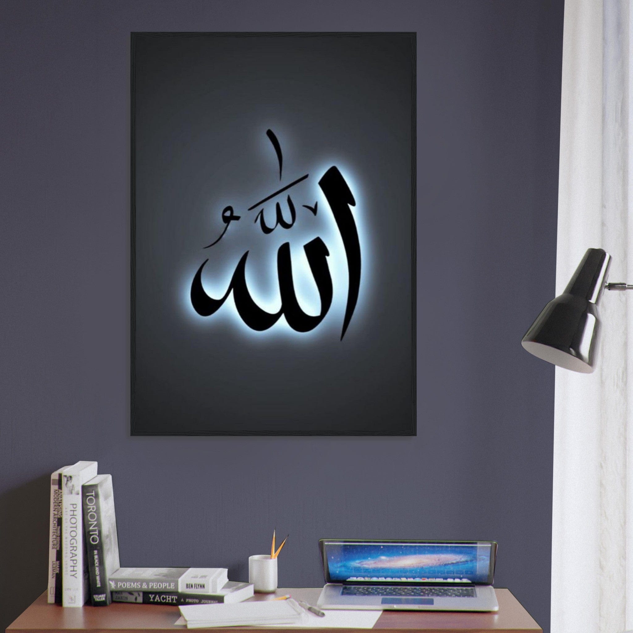 Canvanation Print Material Tableau Islam Neon Bleu