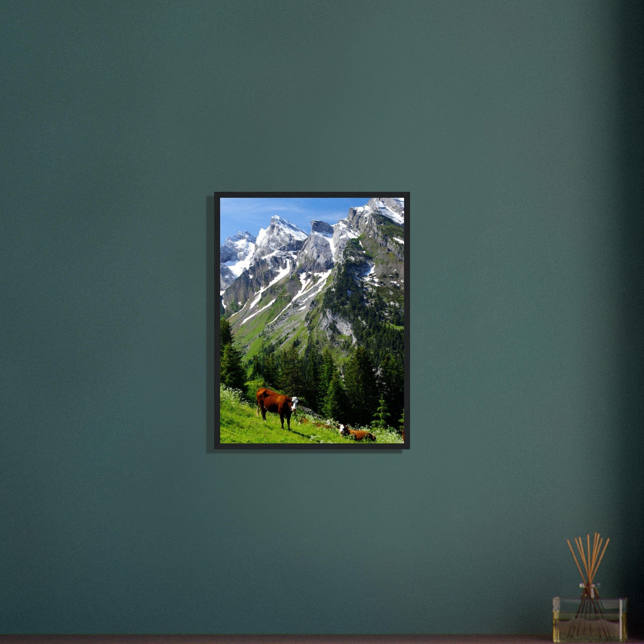 Canvanation Print Material Tableau Montagne Chalet