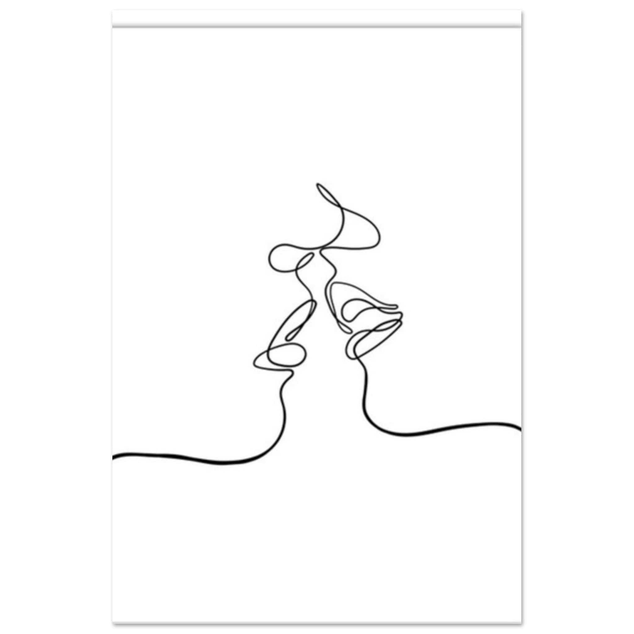 Tableau Couple Amoureux Design - Canvanation