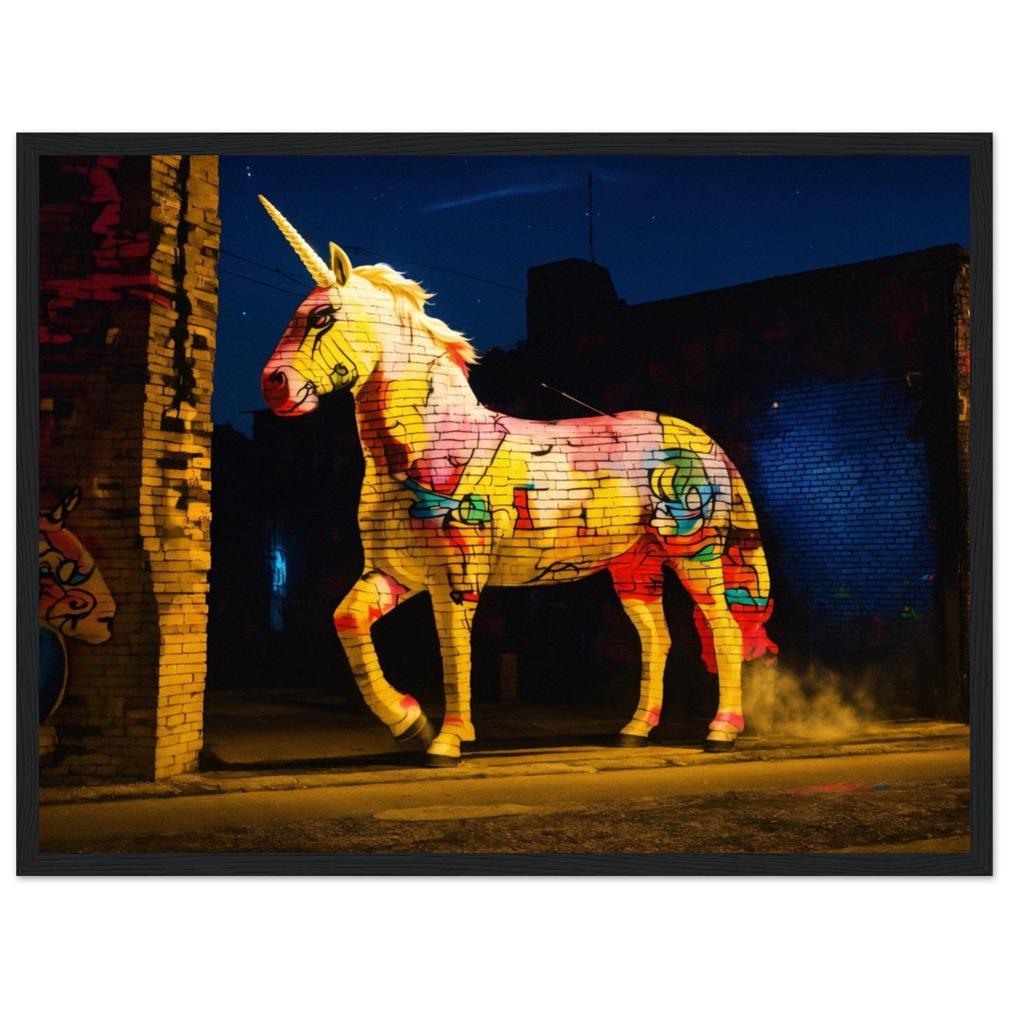 Canvanation Print Material 45x60 cm / 18x24″ Graffiti Tableau Licorne