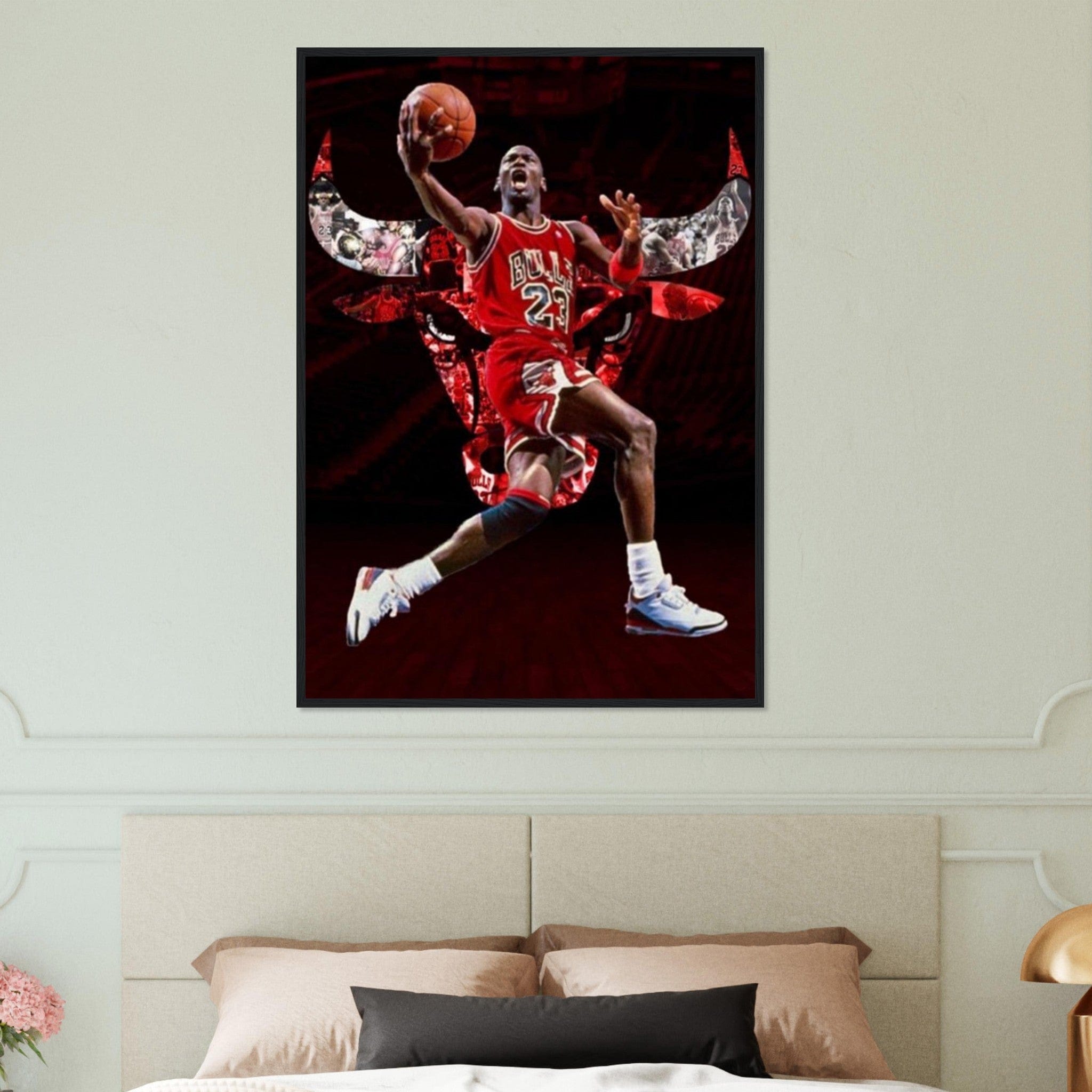 Canvanation Print Material Tableau Basket Mickael Jordan Bull 23