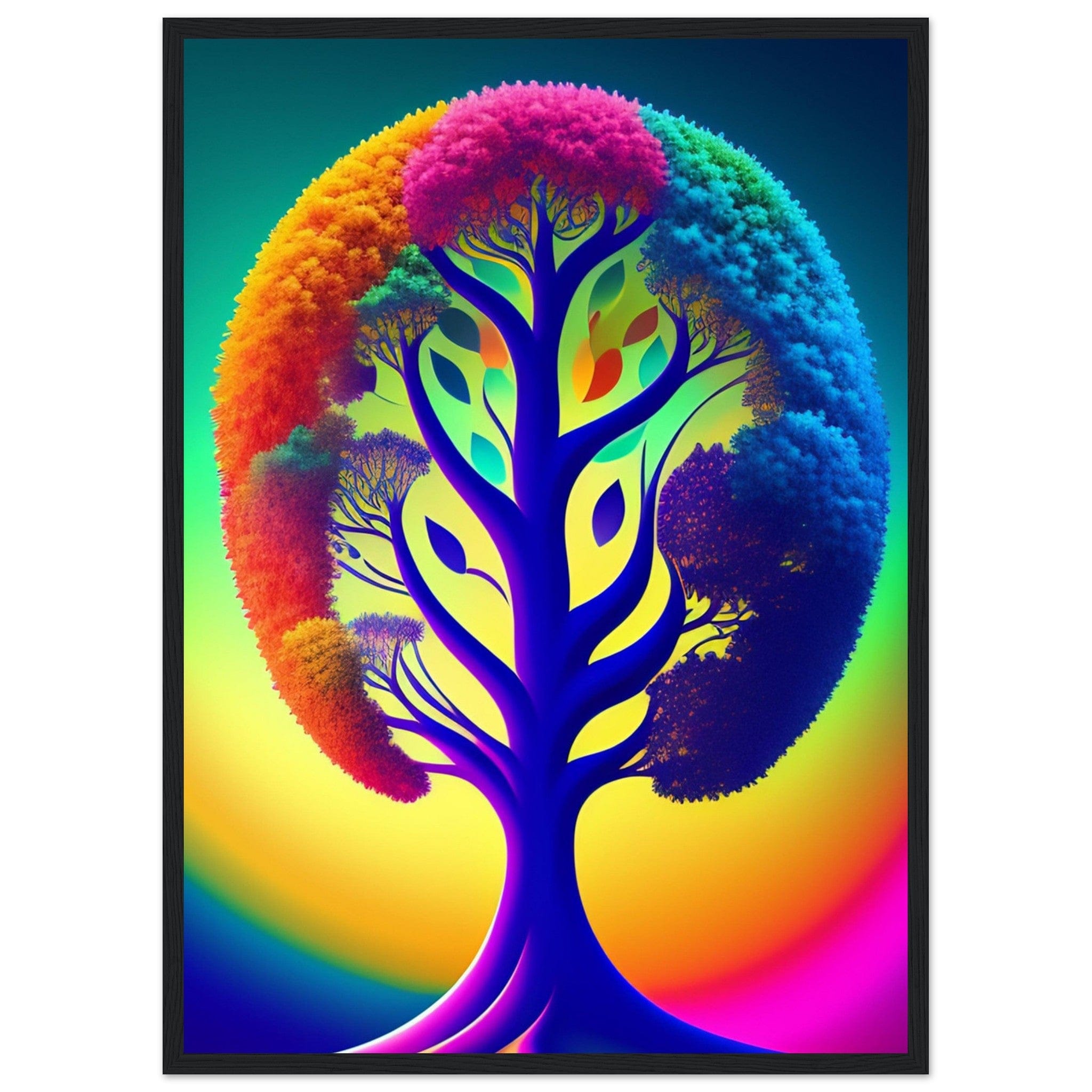 Canvanation Print Material 50x70 cm / 20x28″ Tableau Arbre De Vie Multicolore Enchanté