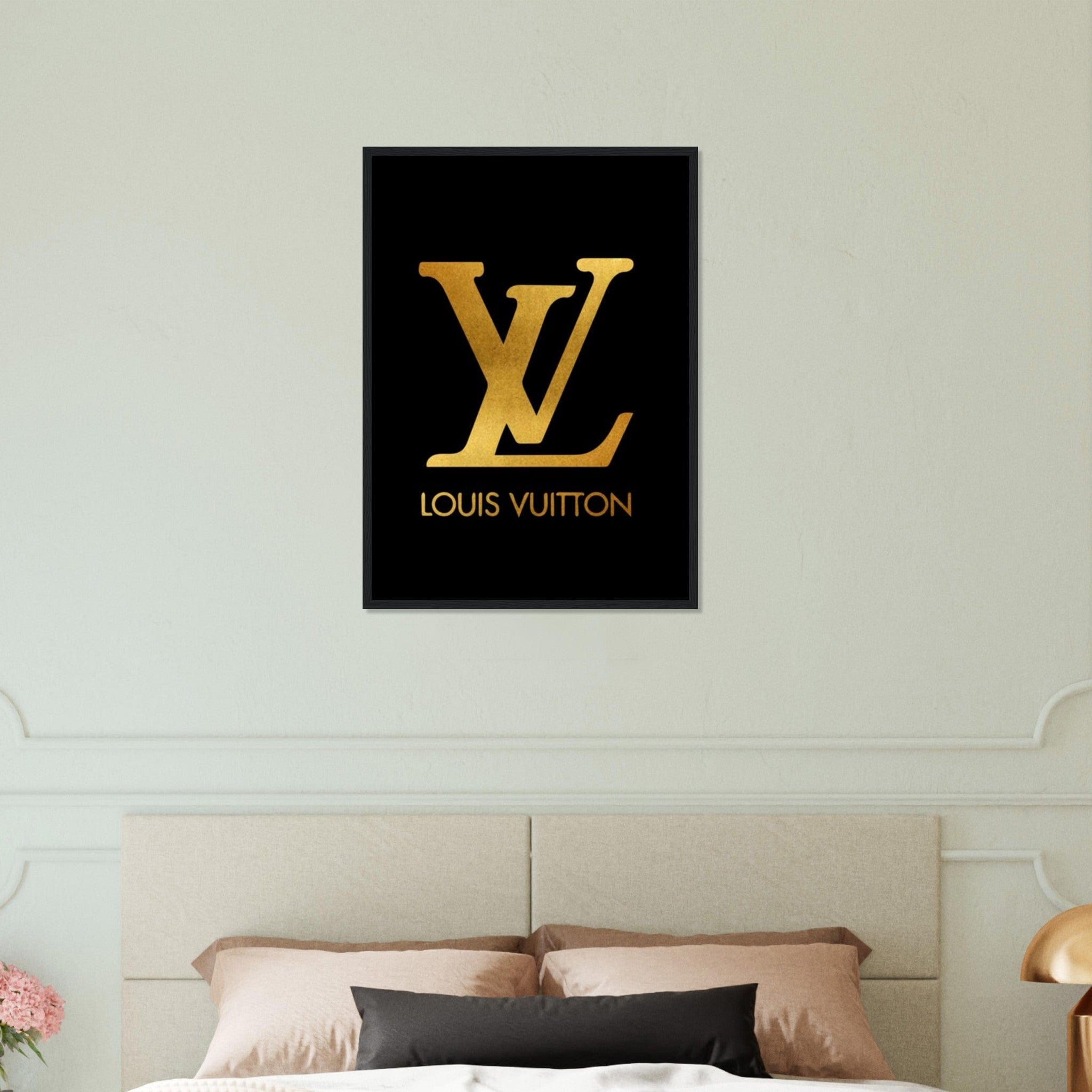 Canvanation Print Material 50x70 cm / 20x28″ Tableau Marque De Luxe Louis Vuitton Or