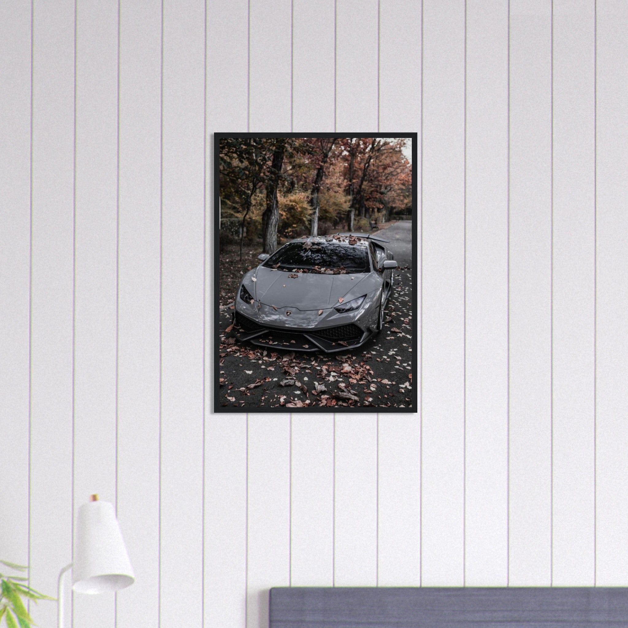 Canvanation Print Material 50x70 cm / 20x28″ Tableau Voiture Lamborghini Gris