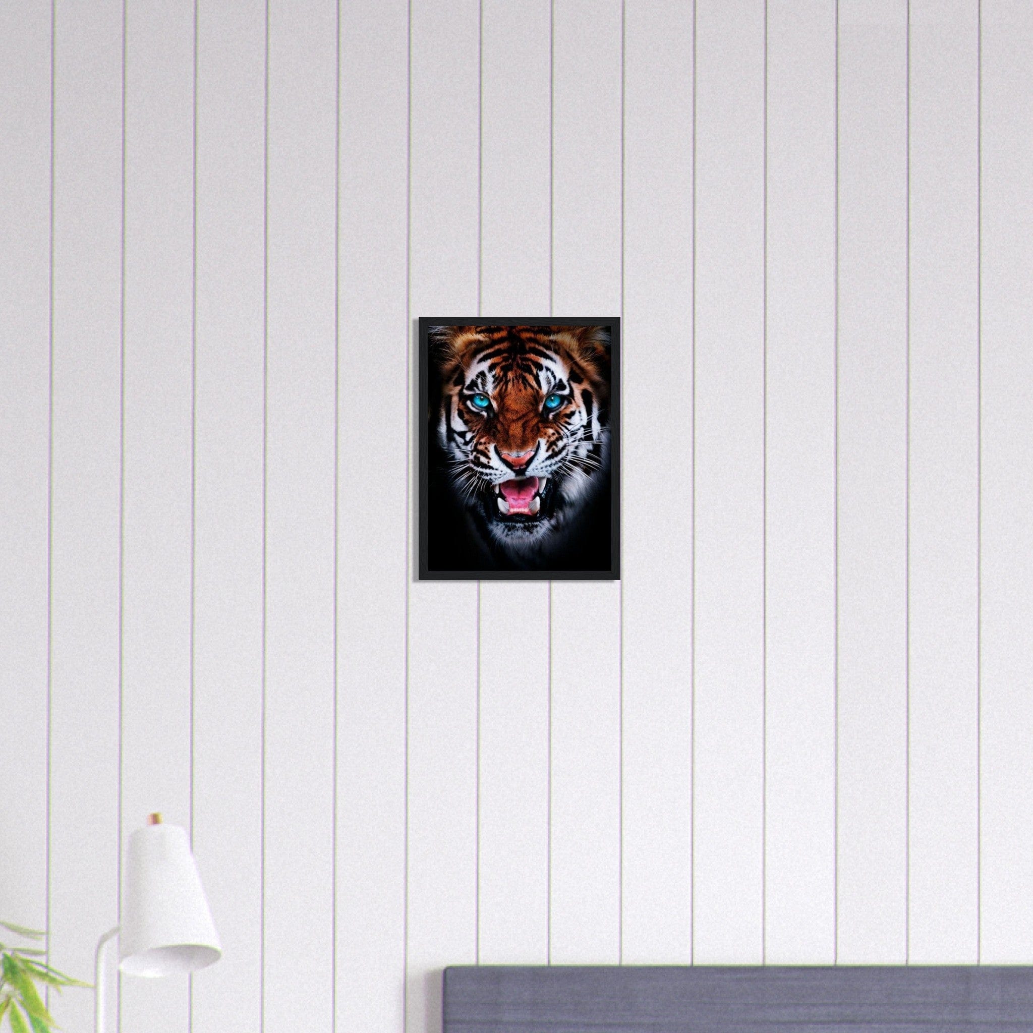 Tableau Tigre Du Bengale Yeux Bleu Canvanation