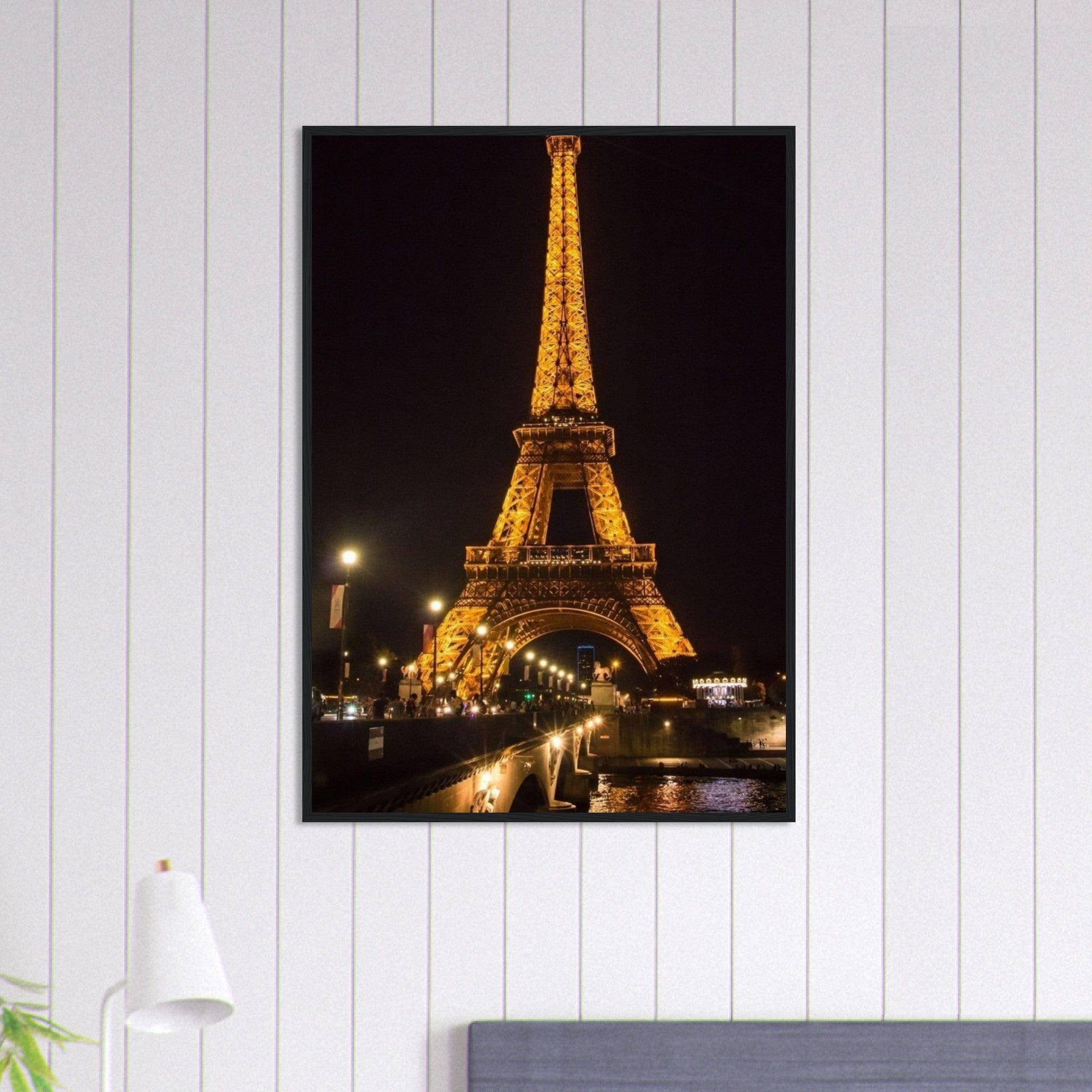 Canvanation Print Material 70x100 cm / 28x40″ Tableau Paris Tour Eiffel De Nuit