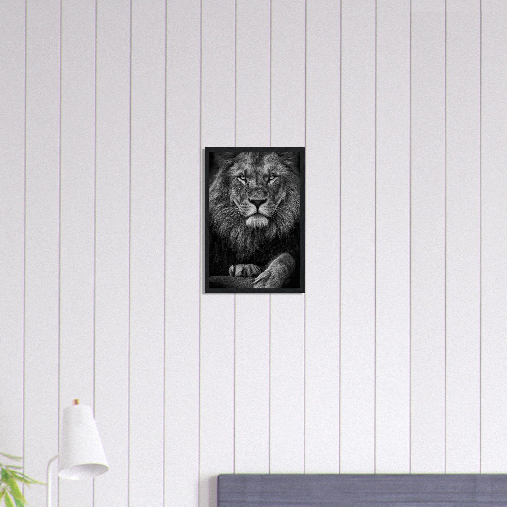 Canvanation Print Material 30x45 cm / 12x18″ Tableau Lion Noir Et Blanc