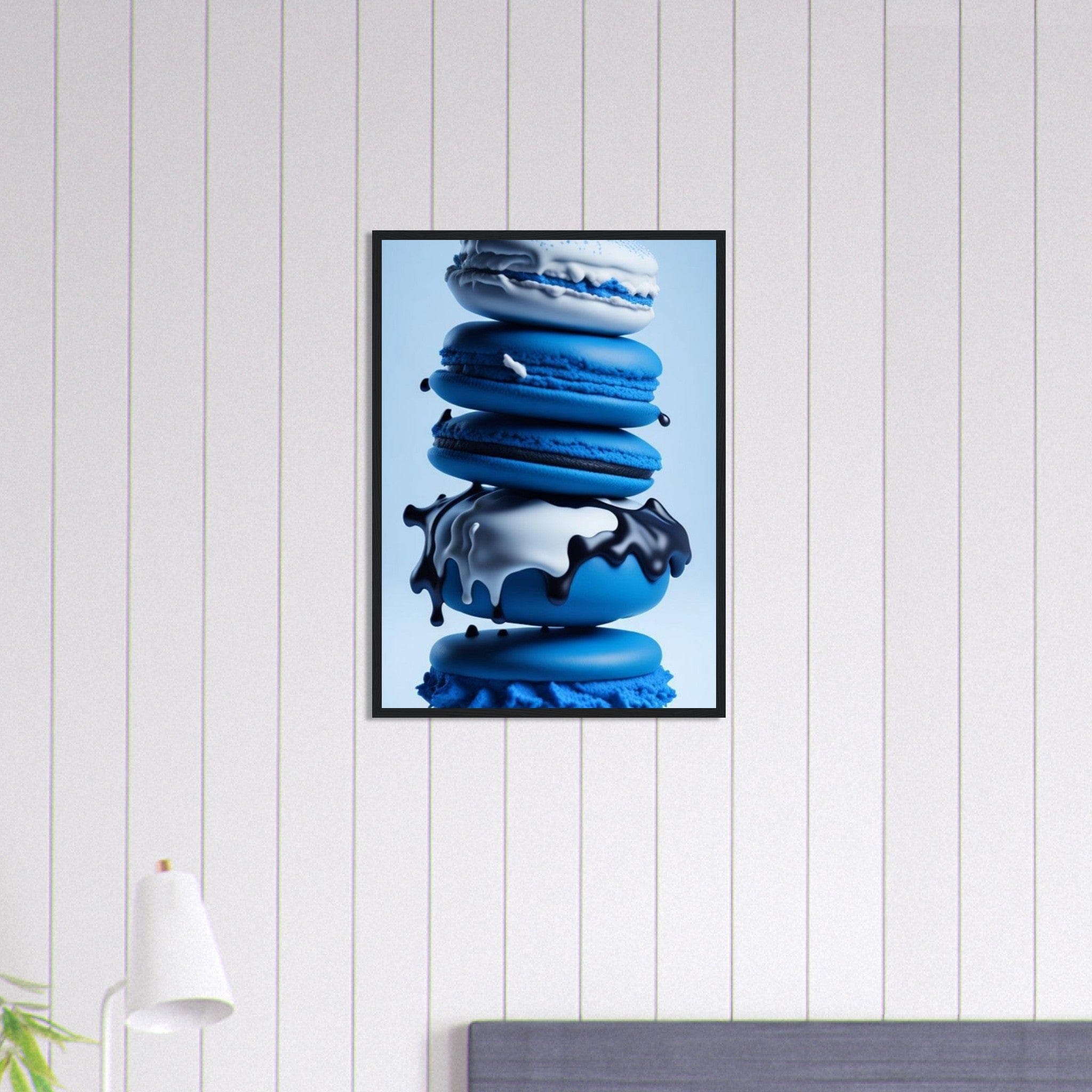 Canvanation Print Material 50x70 cm / 20x28″ Tableau Cuisine Macaron Bleu