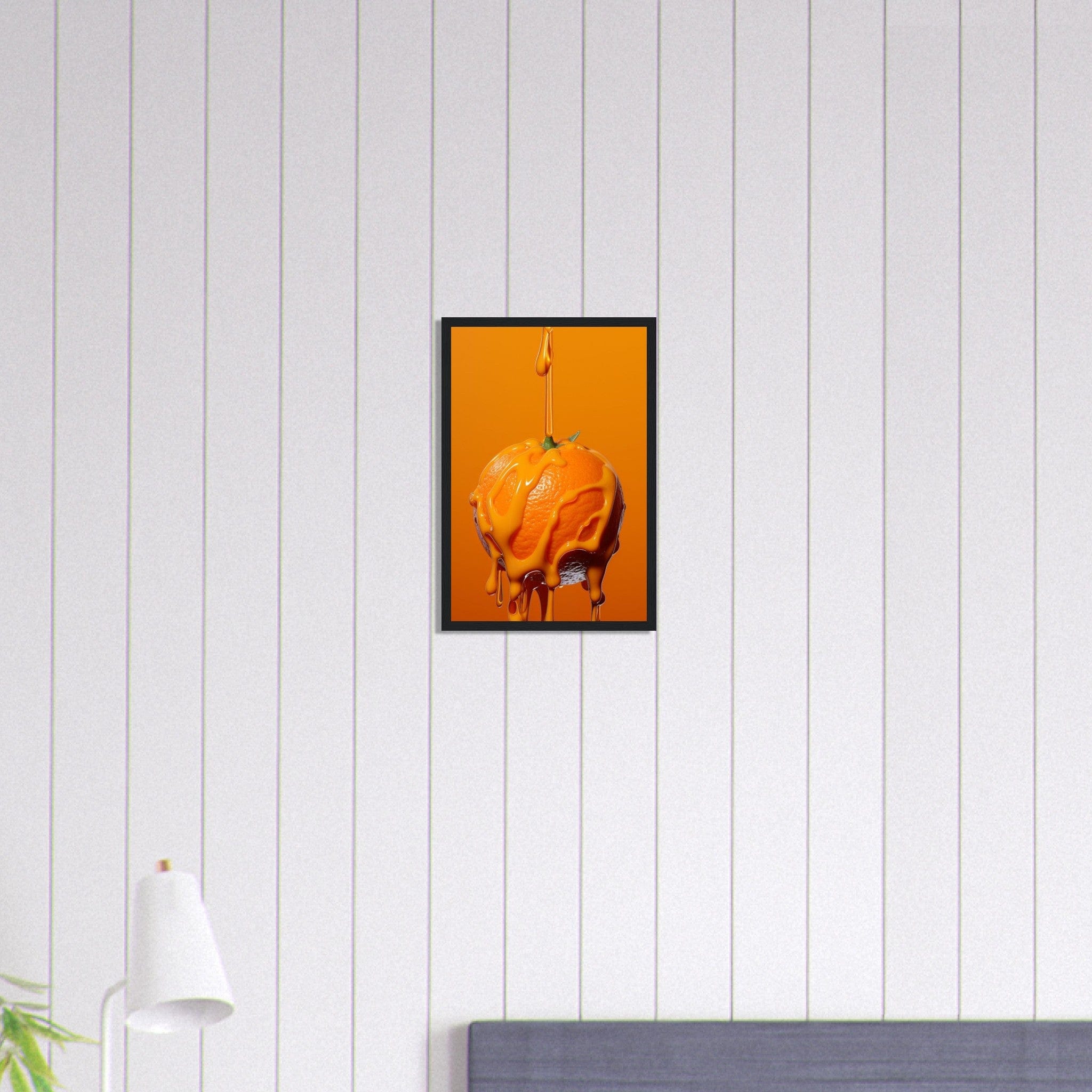 Canvanation Print Material 30x45 cm / 12x18″ Tableau Cusine Orange Fond