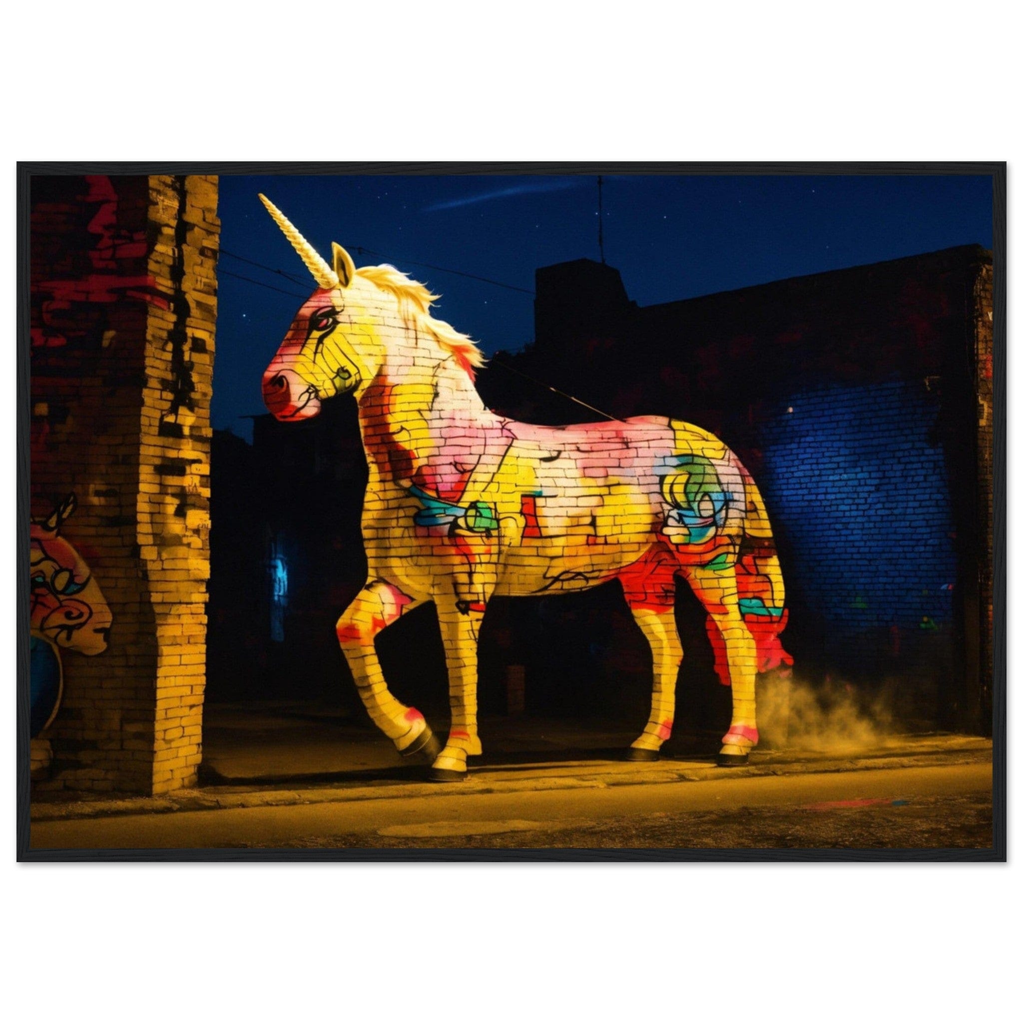 Canvanation Print Material 70x100 cm / 28x40″ Graffiti Tableau Licorne