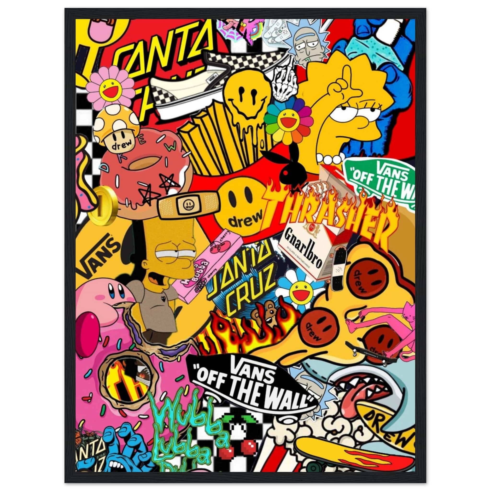 Gelato Print Material 45x60 cm / 18x24″ Toile Graffiti Street Art