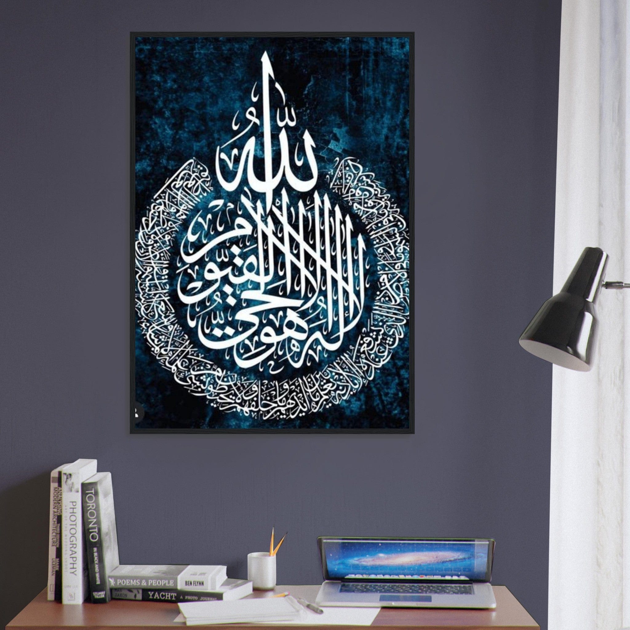 Canvanation Print Material Tableau Islam Bleu Blanc