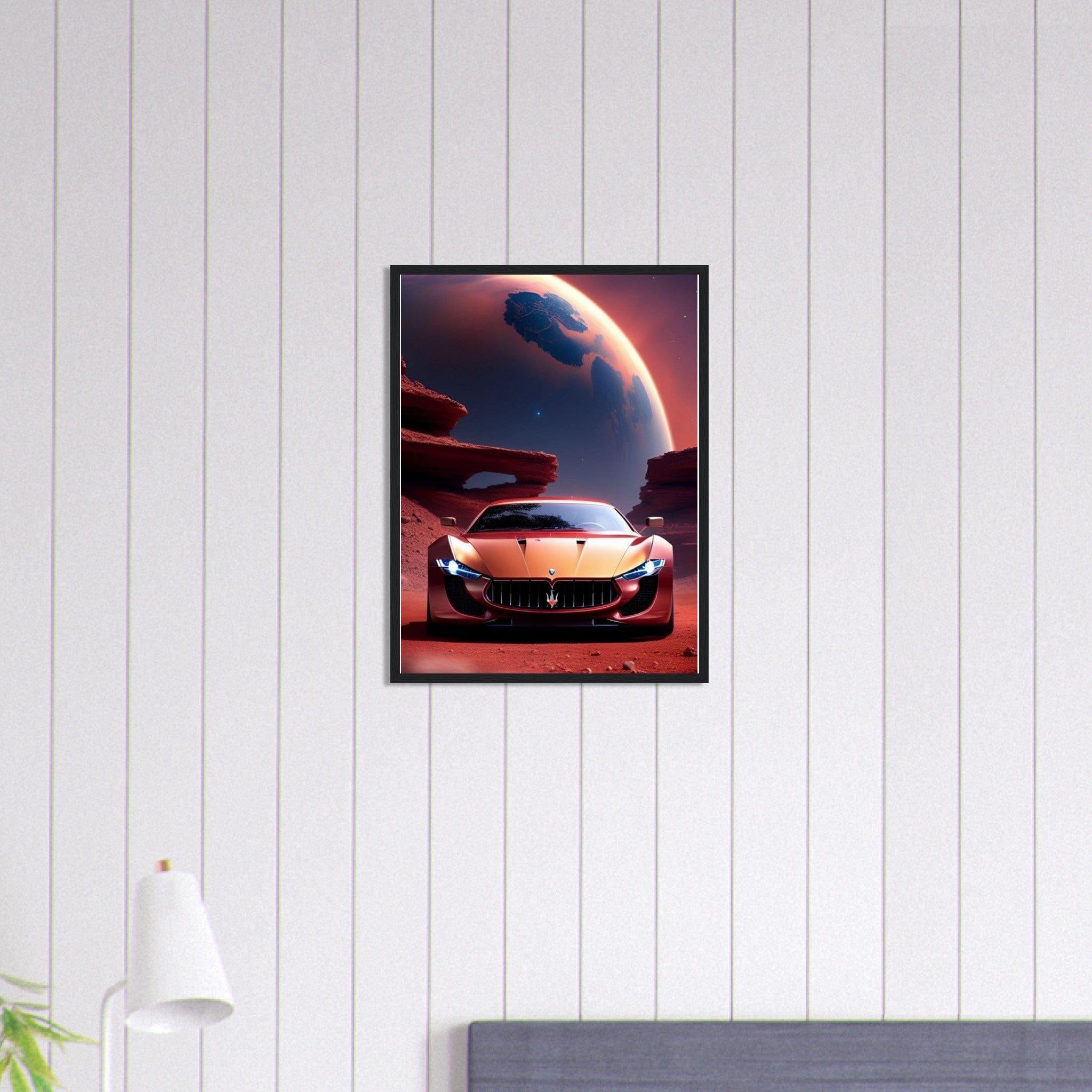 Canvanation Print Material 45x60 cm / 18x24″ Tableau Voiture Maserati Lune