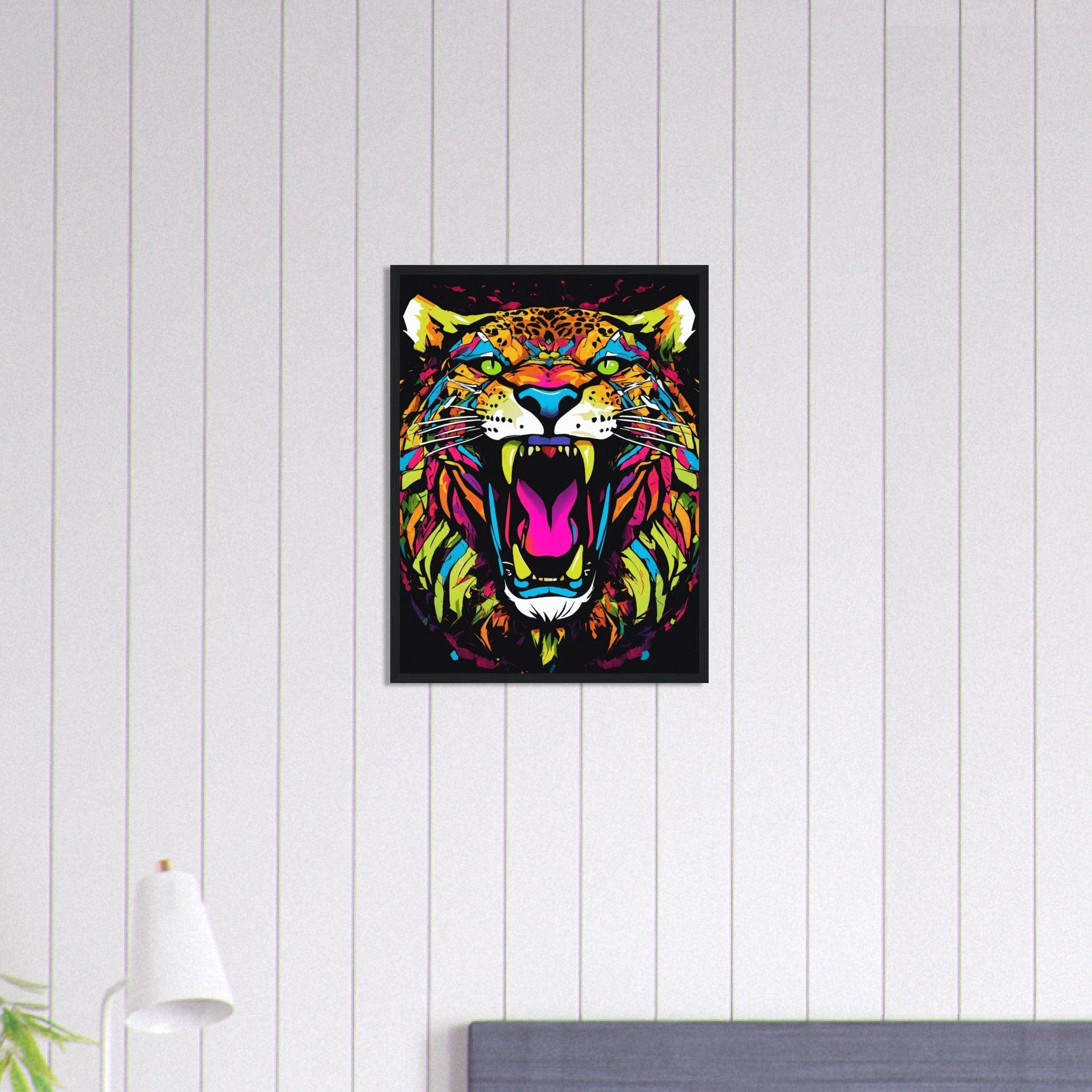 Canvanation Print Material 45x60 cm / 18x24″ Tableau Tigre Félin Flashy