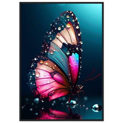 Tableau Papillon Pluie De Nuit - Canvanation