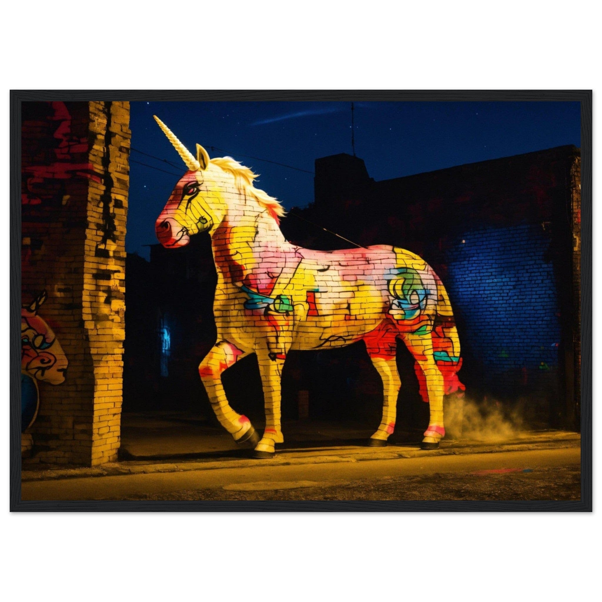 Canvanation Print Material 50x70 cm / 20x28″ Graffiti Tableau Licorne