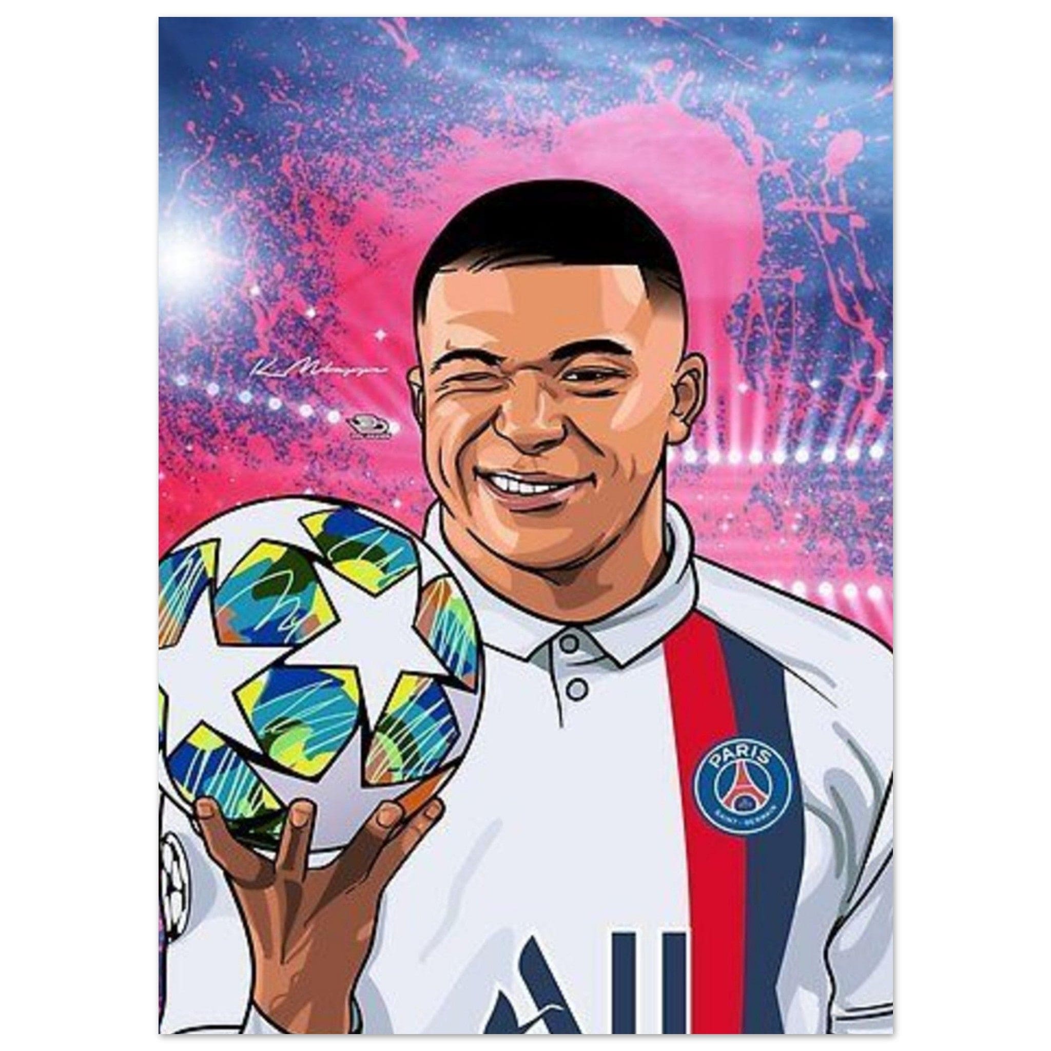 Canvanation Print Material 13x18 cm / 5x7″ Poster Football Kylian Mbappe