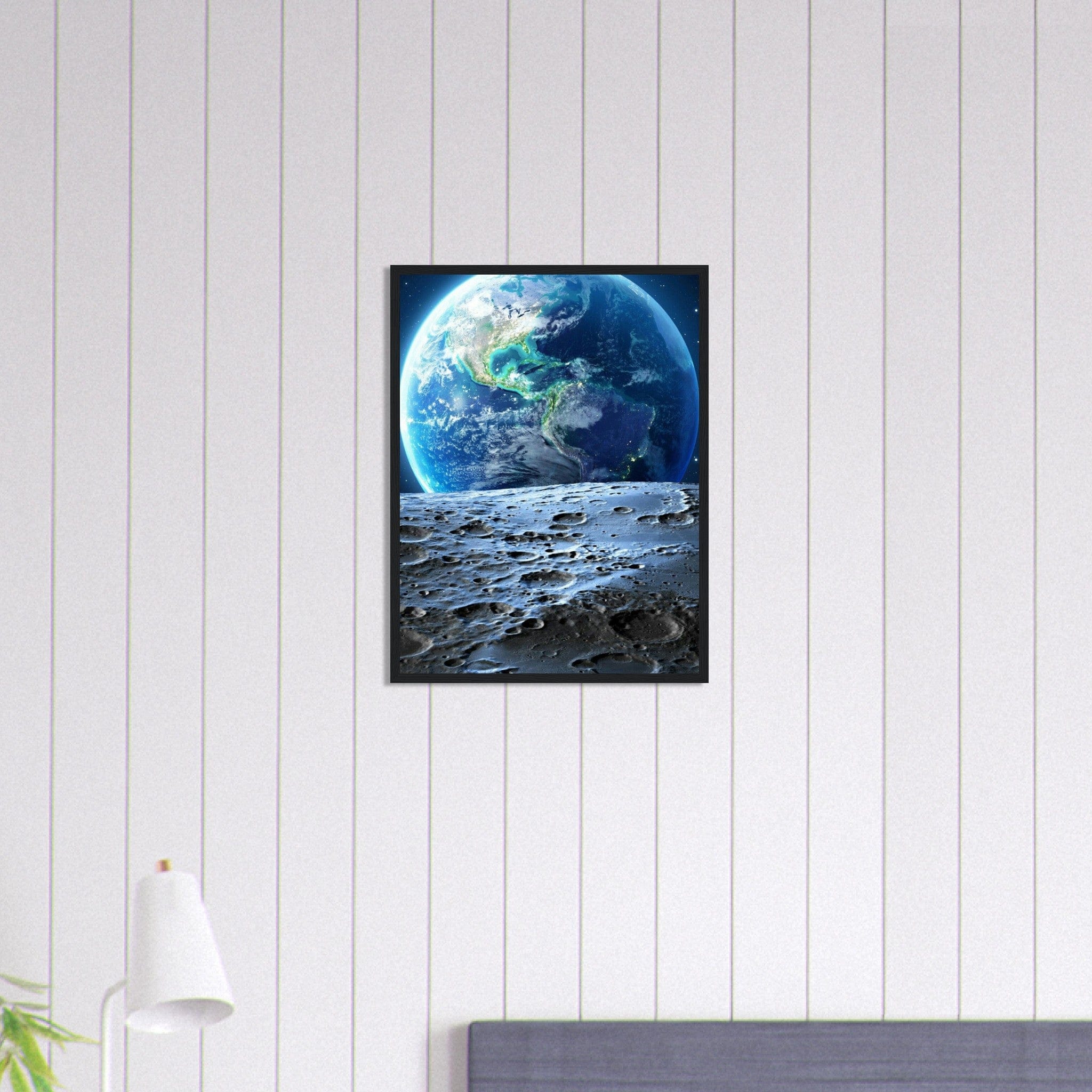 Tableau Lune Et Terre - Canvanation