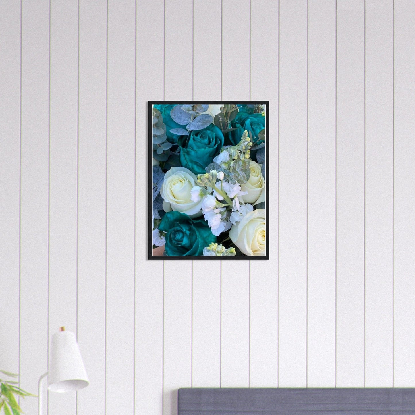 Tableau Fleur Roses Bleu Canvanation