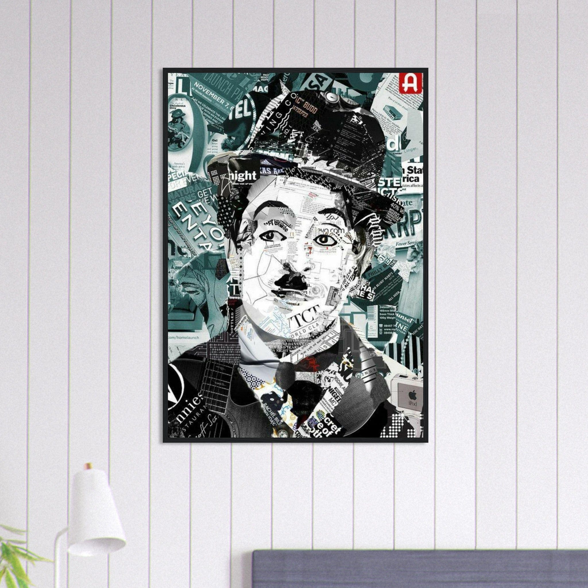 Canvanation Print Material 70x100 cm / 28x40″ Tableau Street Art Homme Chapeau Melon