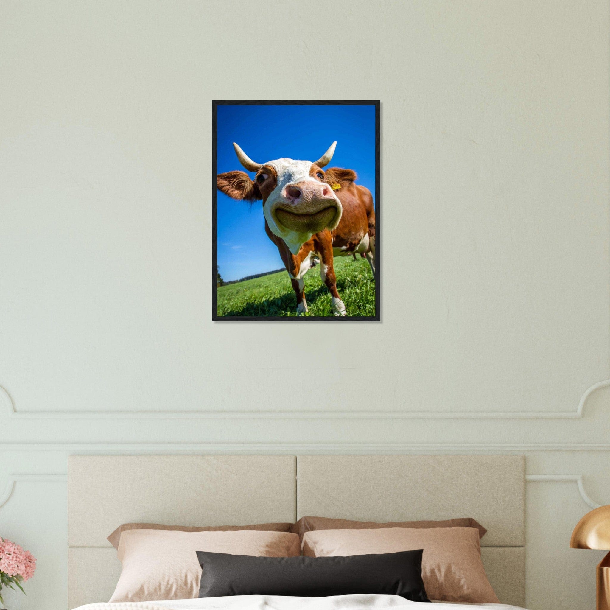 Canvanation Print Material Tableau Vache Rigolote