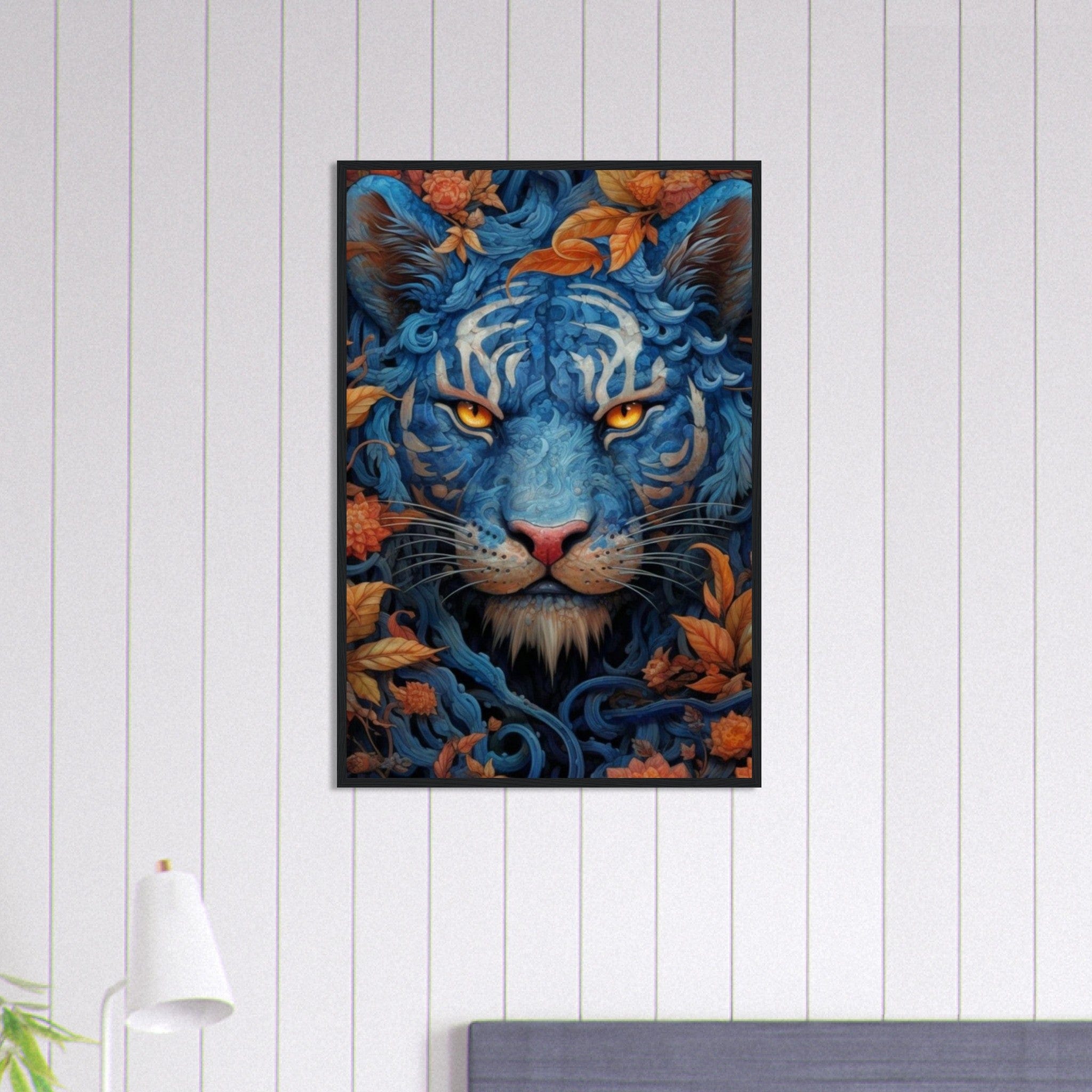 Canvanation Print Material 60x90 cm / 24x36″ Tableau Tigre Bleu