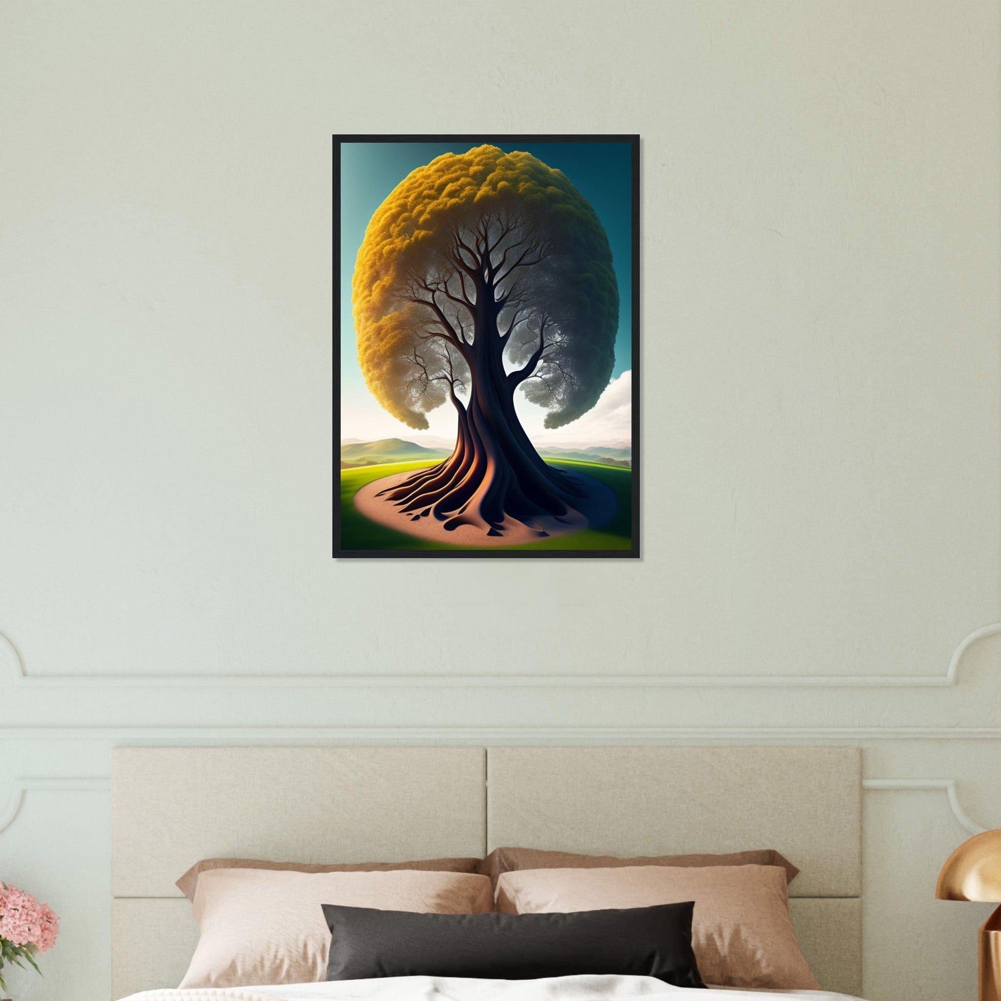 Canvanation Print Material 50x70 cm / 20x28″ Tableau Arbre De Vie Jaune