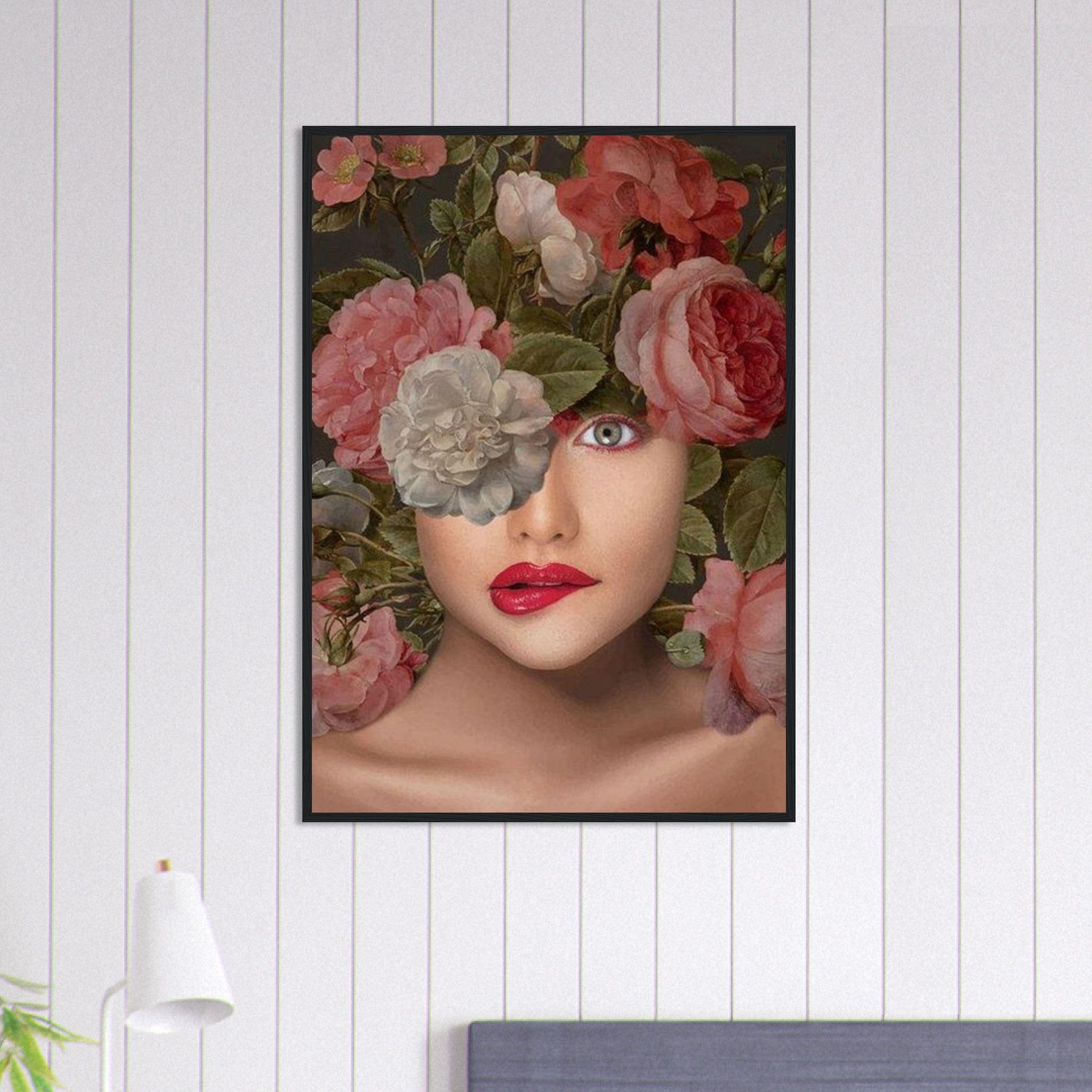 Canvanation Print Material 70x100 cm / 28x40″ Tableau Femme Fleurs Cheveux : Symphonie florale