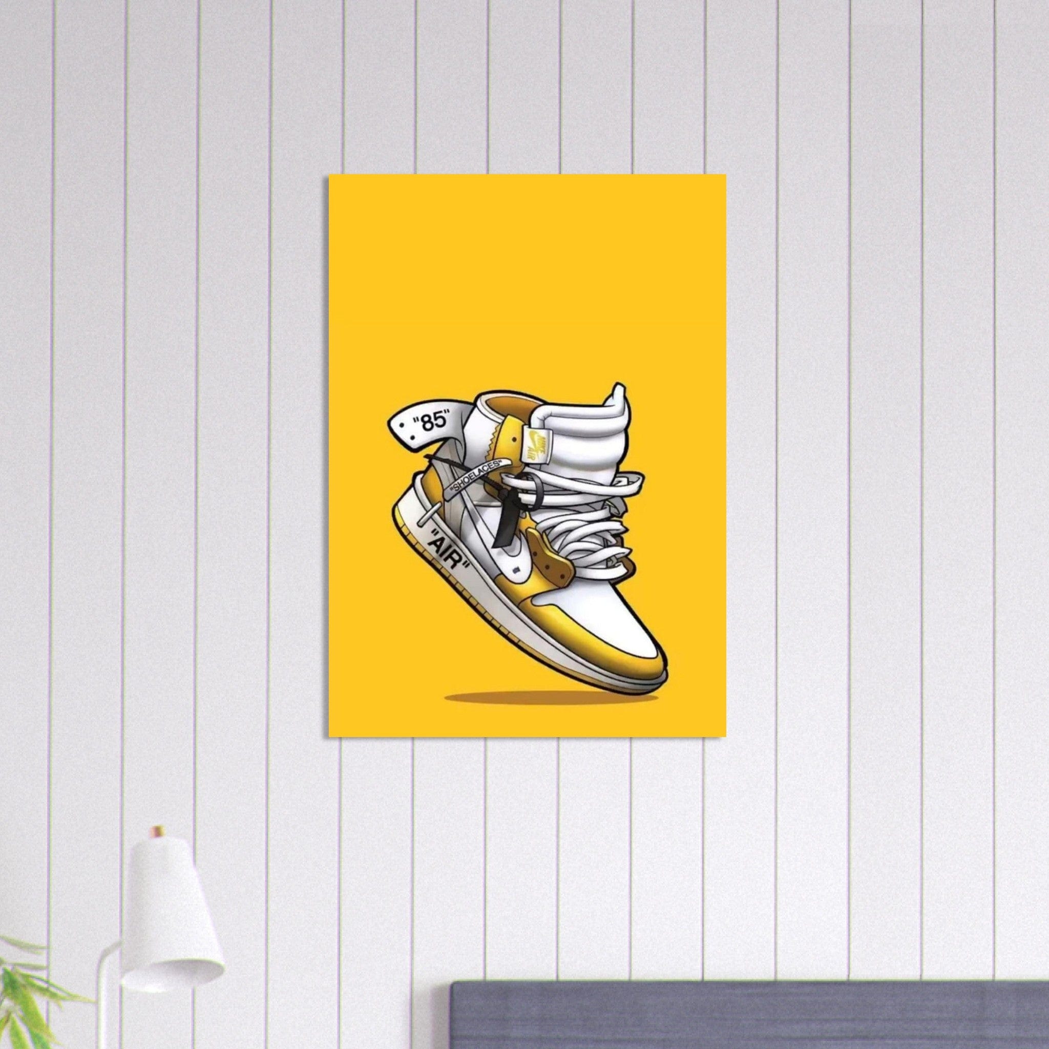 Gelato Print Material Poster Sneaker Jaune Et Blanc