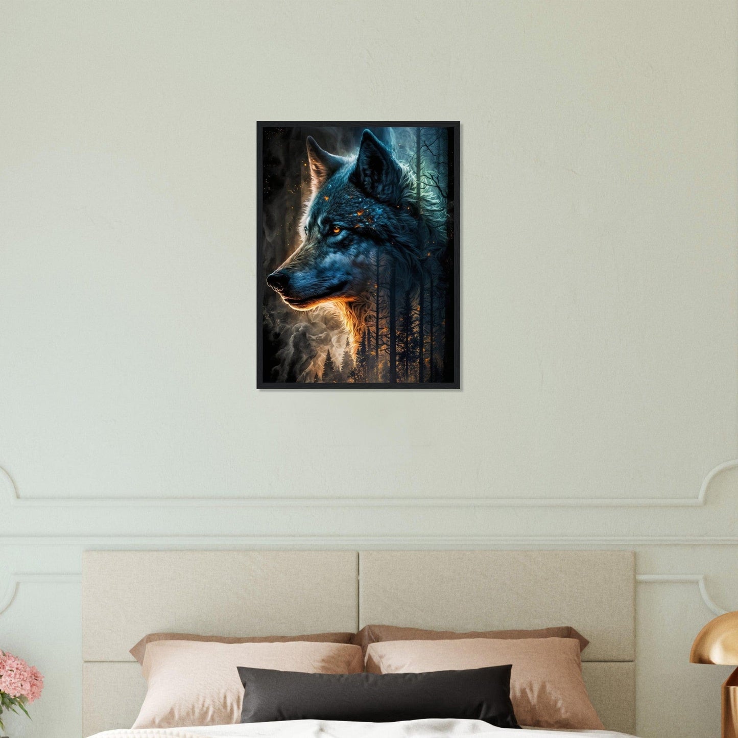 Tableau Loup Bleu