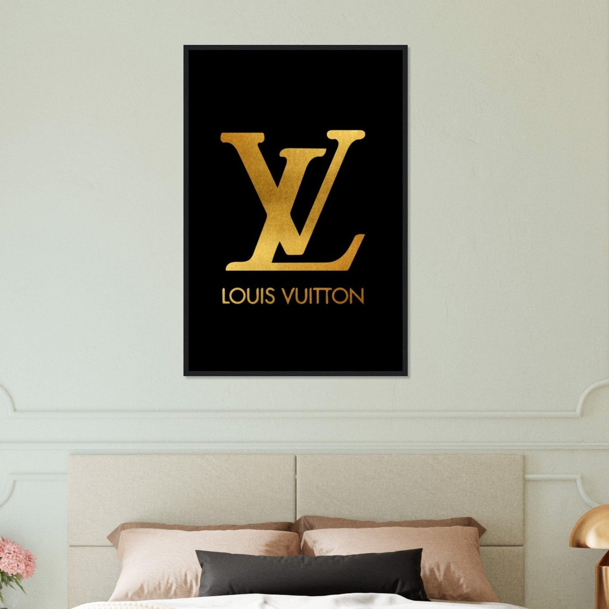 Tableau Marque De Luxe Louis Vuitton Or Canvanation