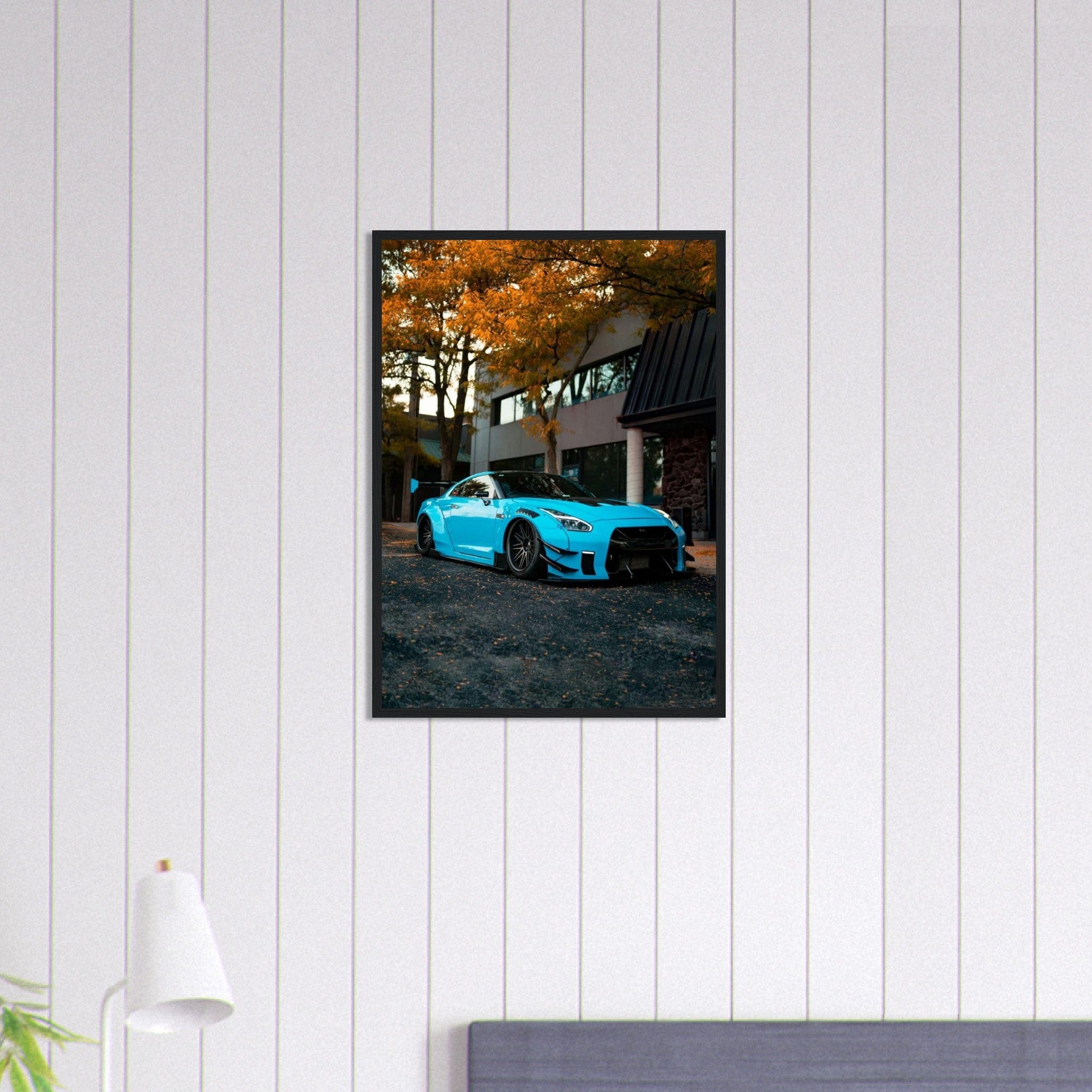 Canvanation Print Material 50x70 cm / 20x28″ Tableau Voiture Nissan Skyline Bleu