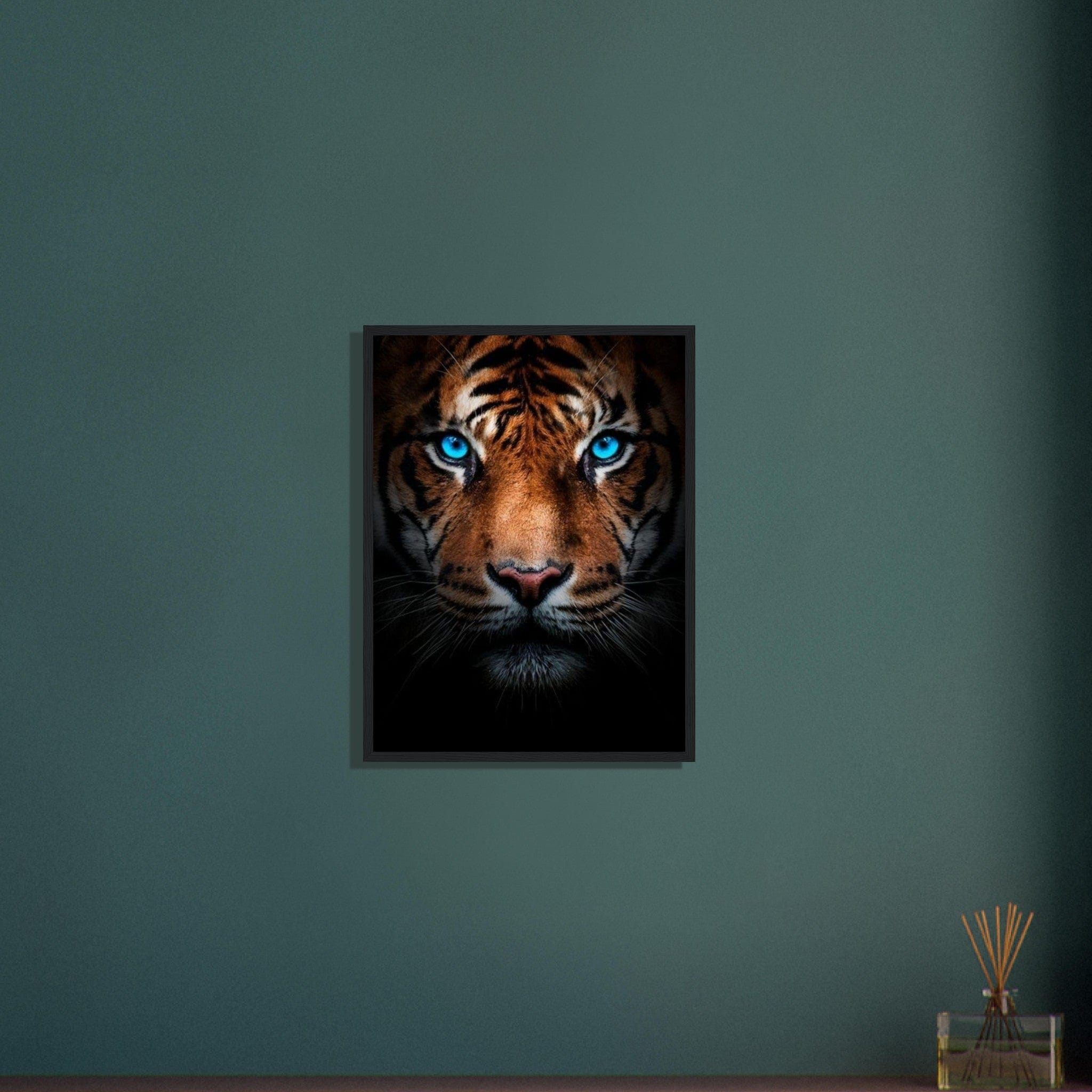 Tableau Tigre Yeux Bleu 