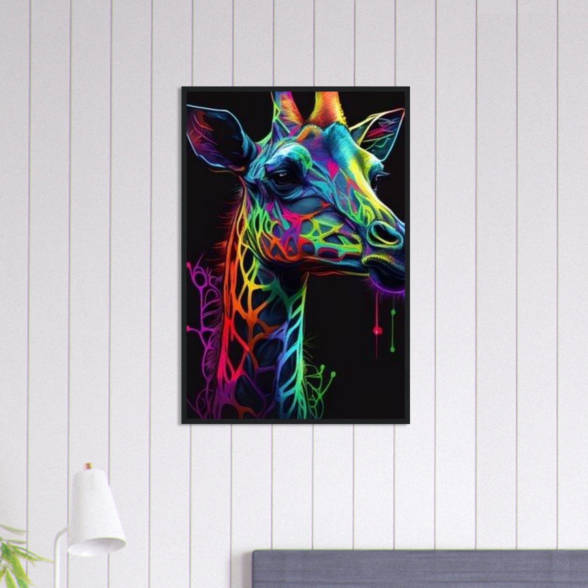 Tableau Girafe Multicolore Canvanation