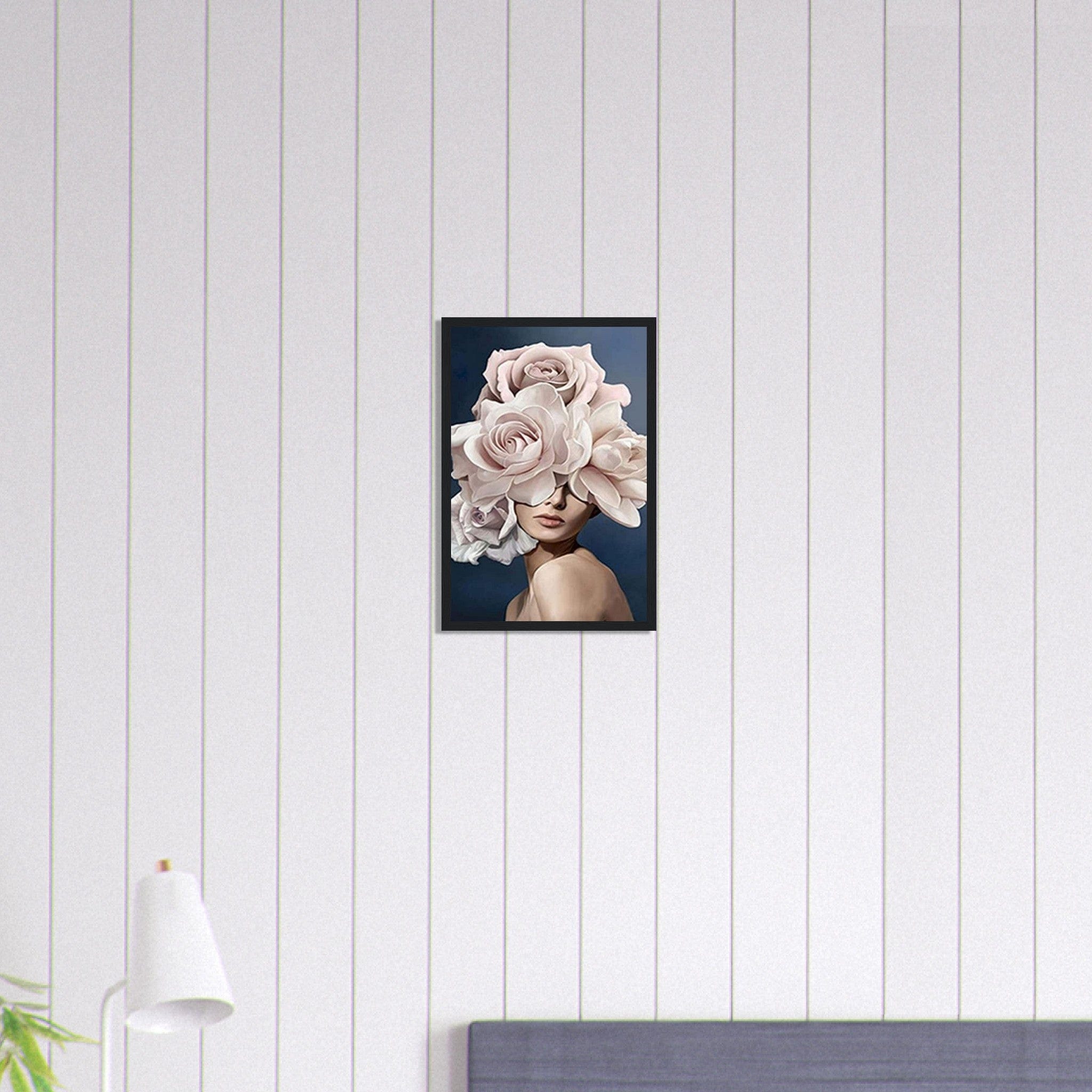 Canvanation Print Material 30x45 cm / 12x18″ Tableau Avec Des Roses Blanc