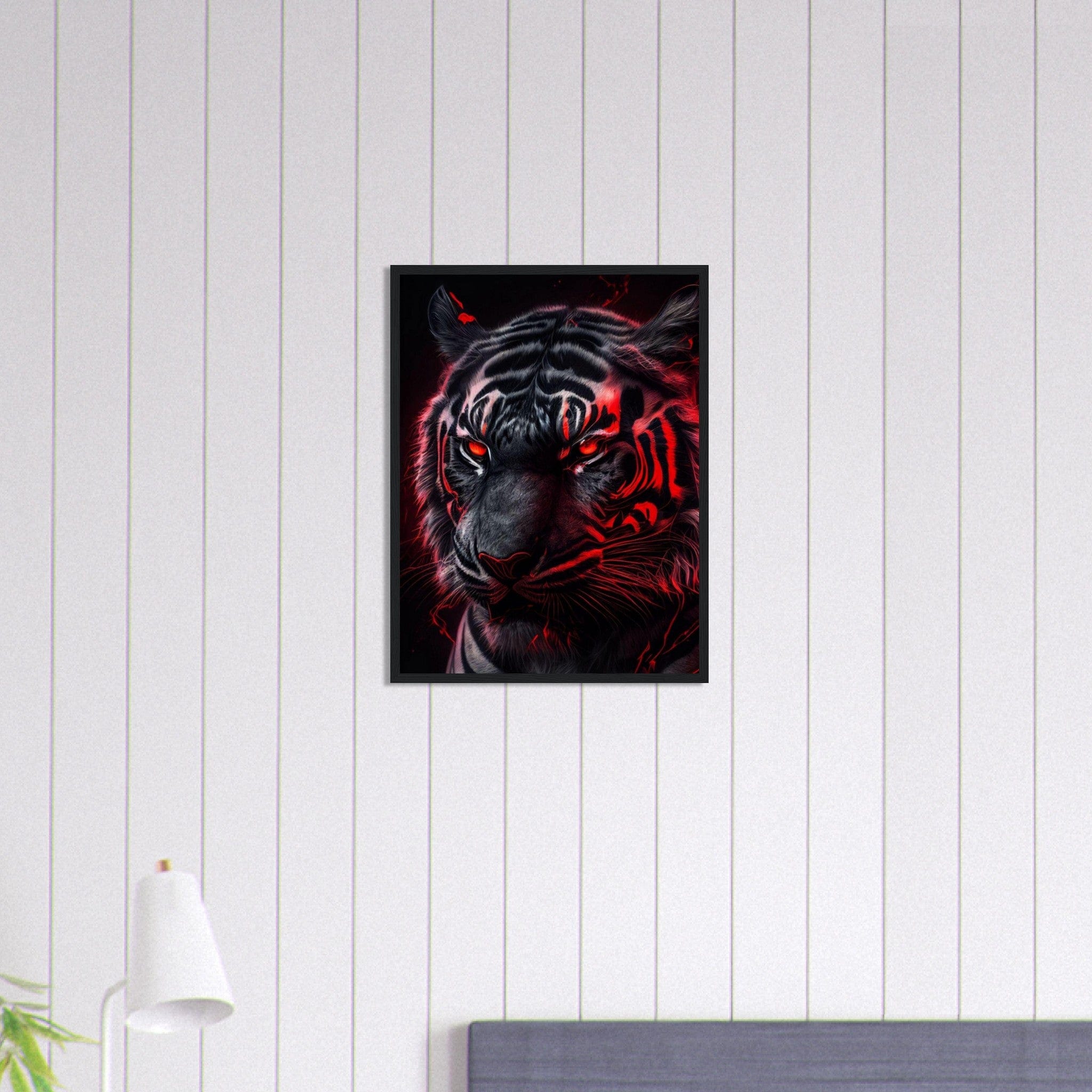 Canvanation Print Material 45x60 cm / 18x24″ Tableau Tigre Yeux Rouge