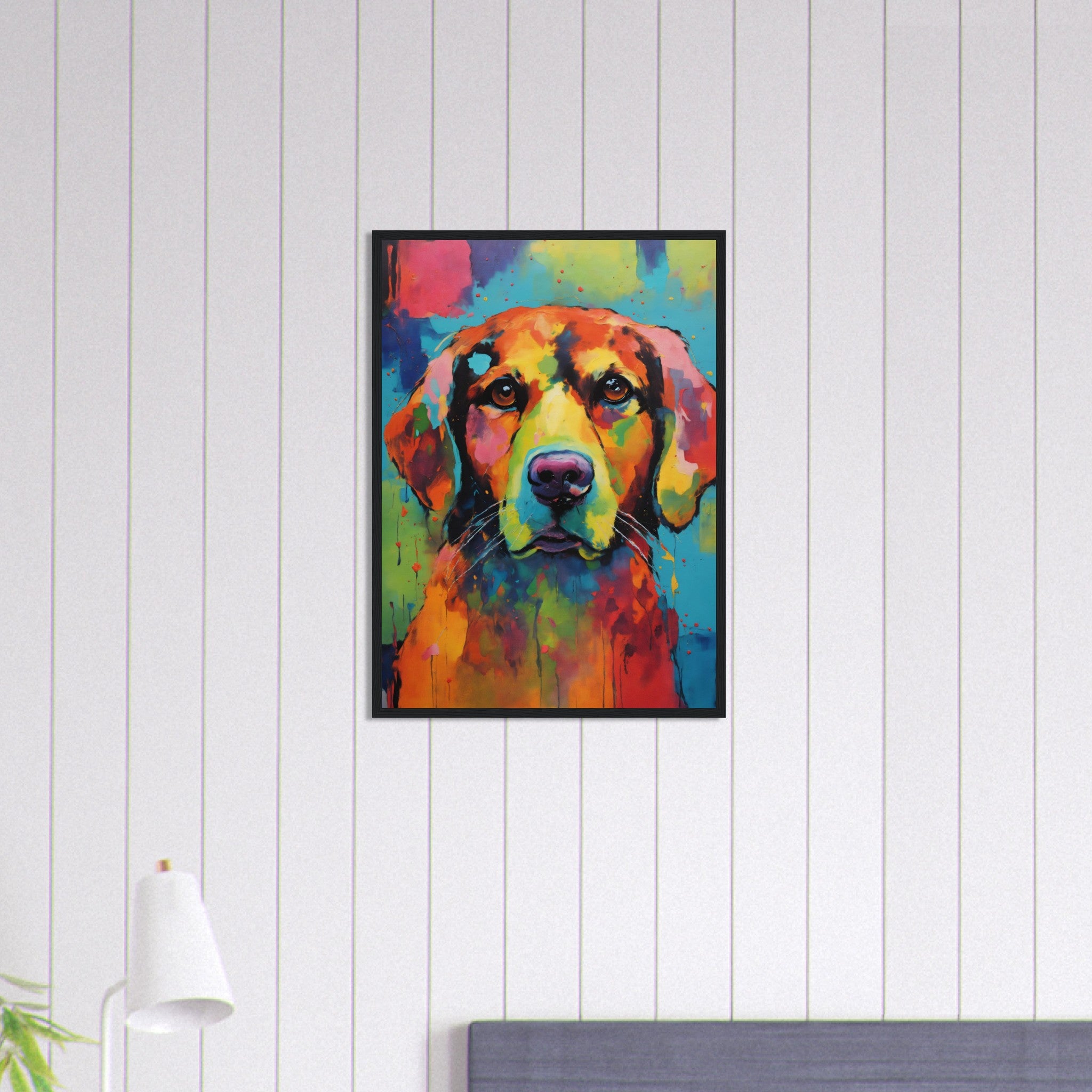 Canvanation Print Material 50x70 cm / 20x28″ Tableau Chien Compagnon Du Soir