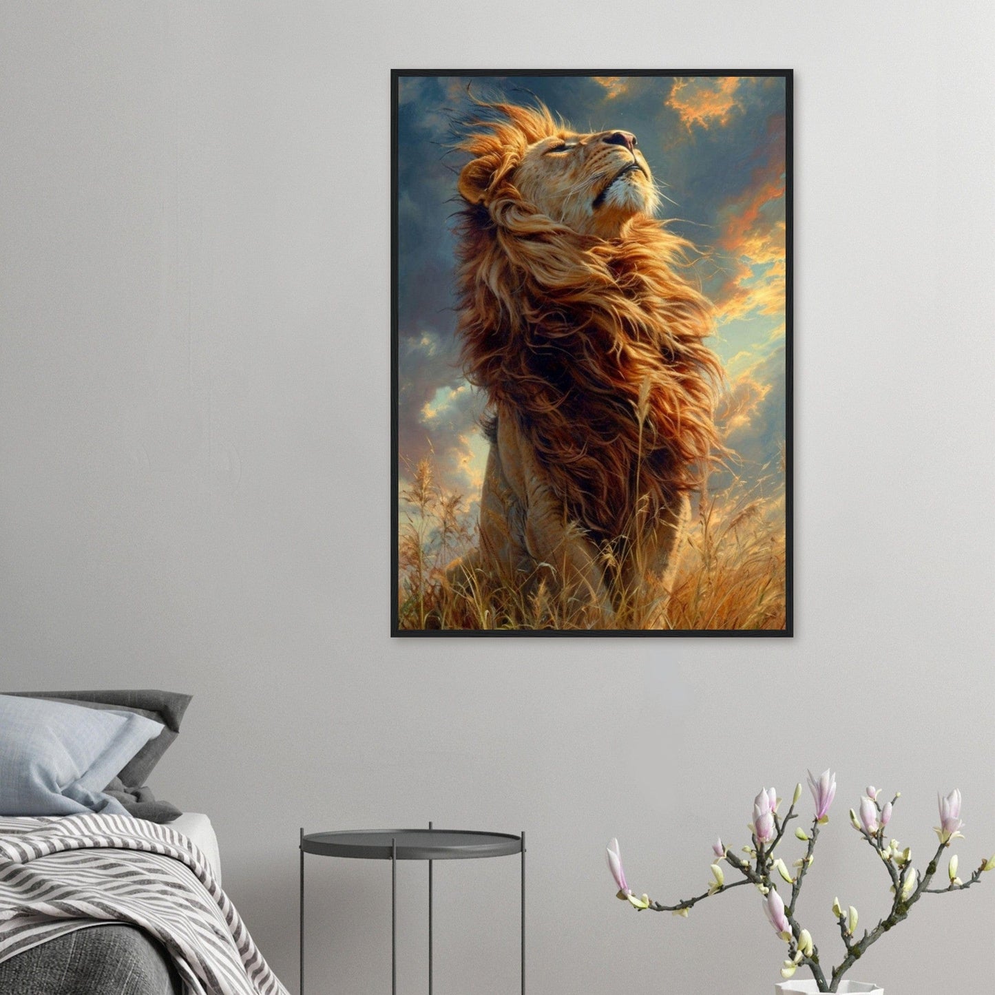 Tableau Lion Dans La Savanne