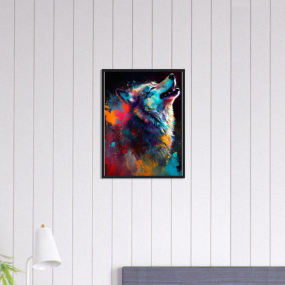 Tableau Loup Peinture Multicouleurs Canvanation