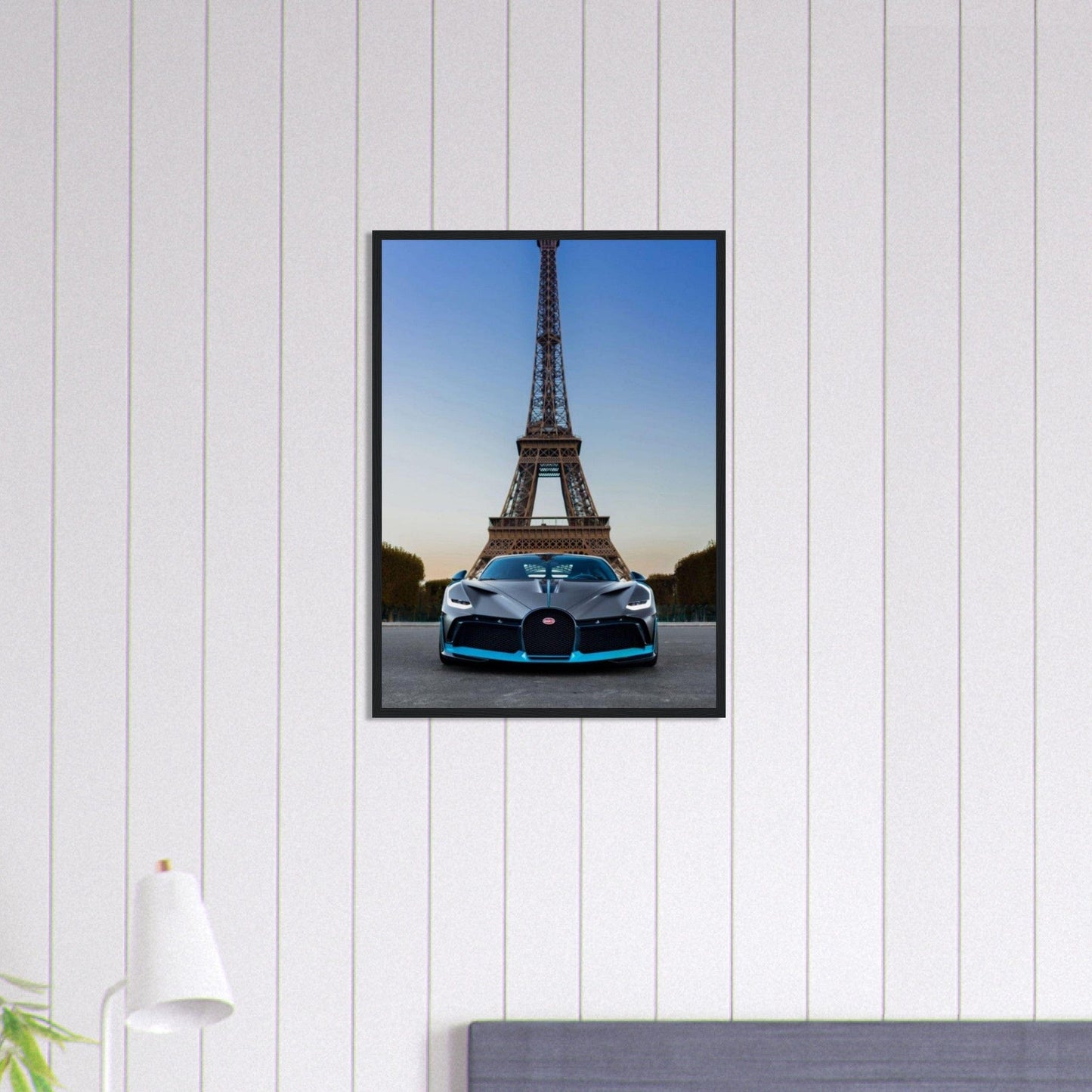 Tableau Voiture La Bugatti Bleu Canvanation