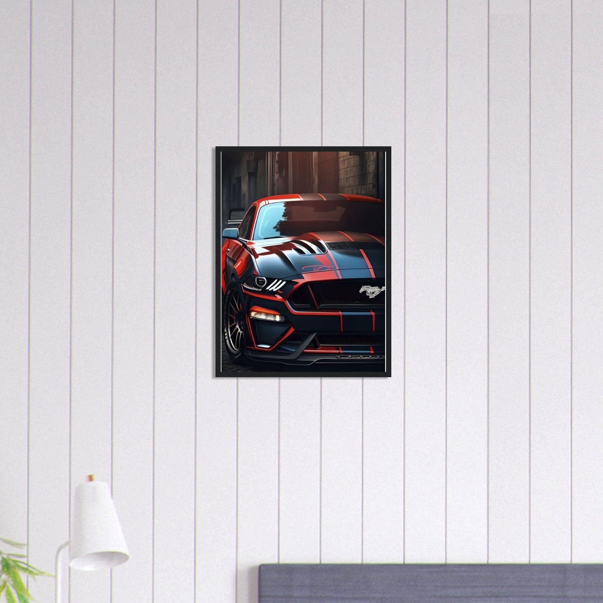 Canvanation Print Material 45x60 cm / 18x24″ Tableau Voiture Mustang Cobra