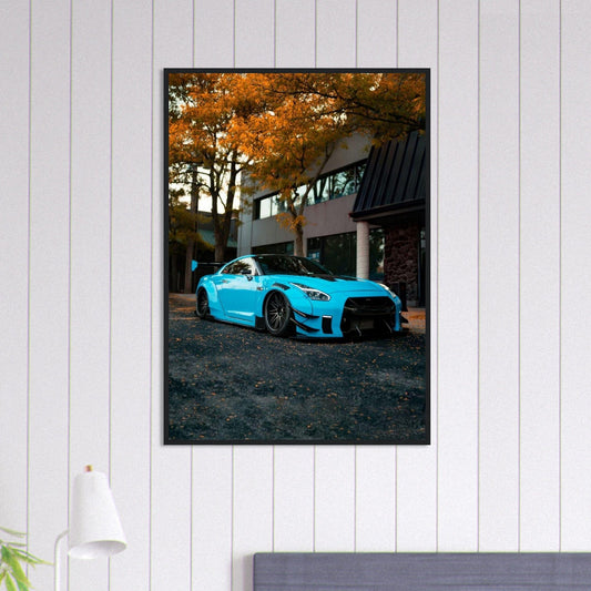 Tableau Voiture Nissan Skyline Bleu Canvanation