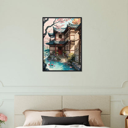 Tableau Japon Paysage Maison Canvanation