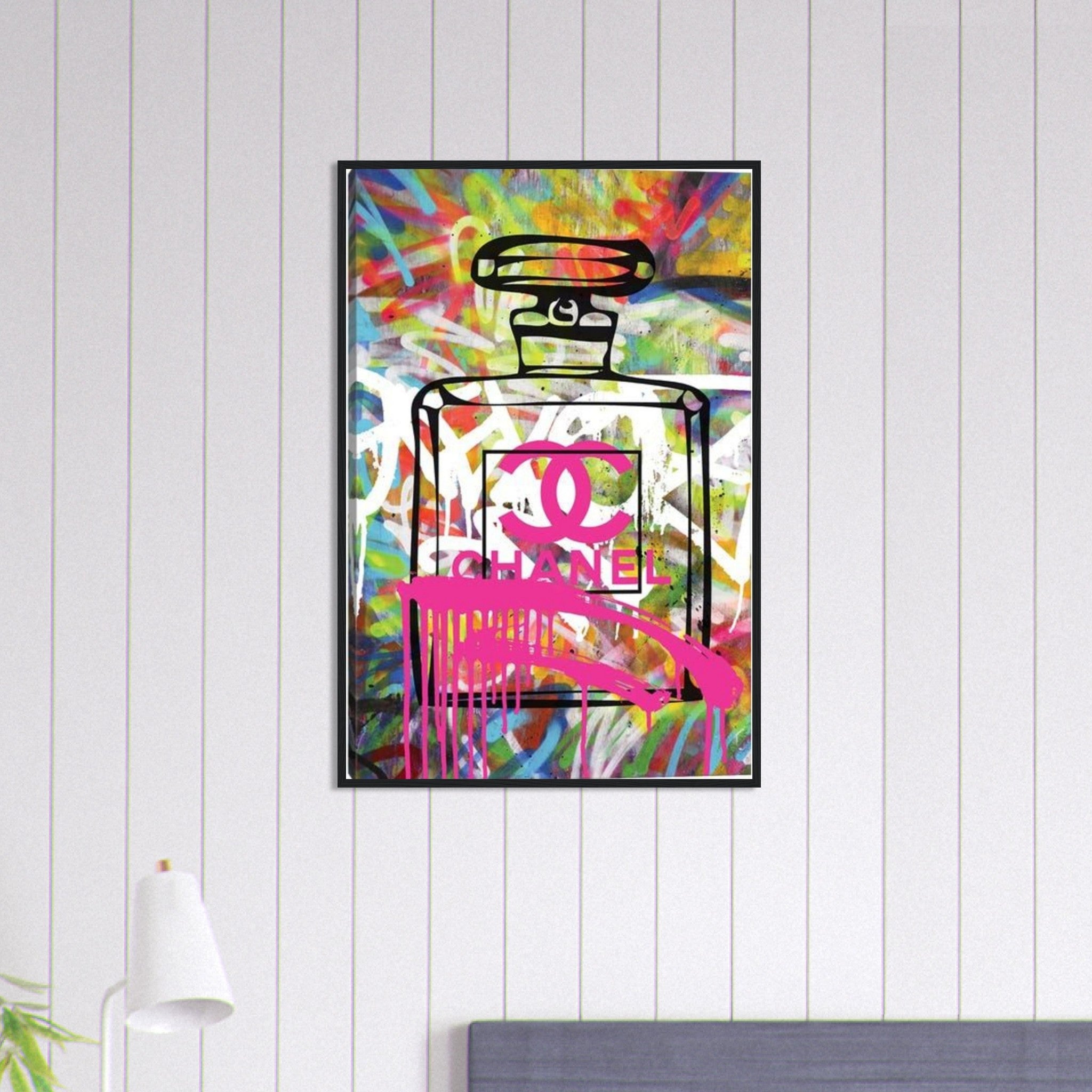 Canvanation Print Material 60x90 cm / 24x36″ Tableau Chanel Numéro 5 Graffiti