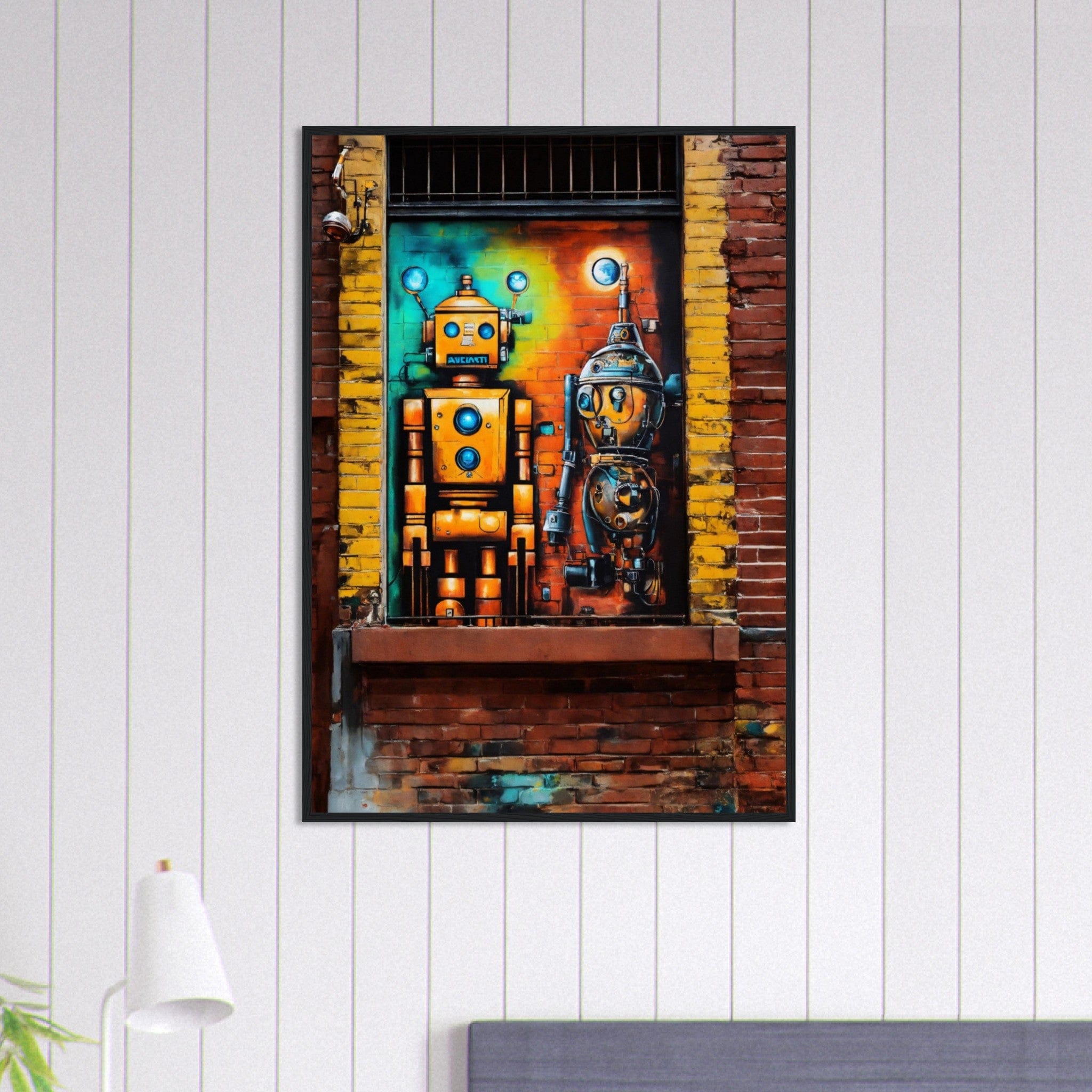 Canvanation Print Material 70x100 cm / 28x40″ Tableau Street Art Xxl Robots