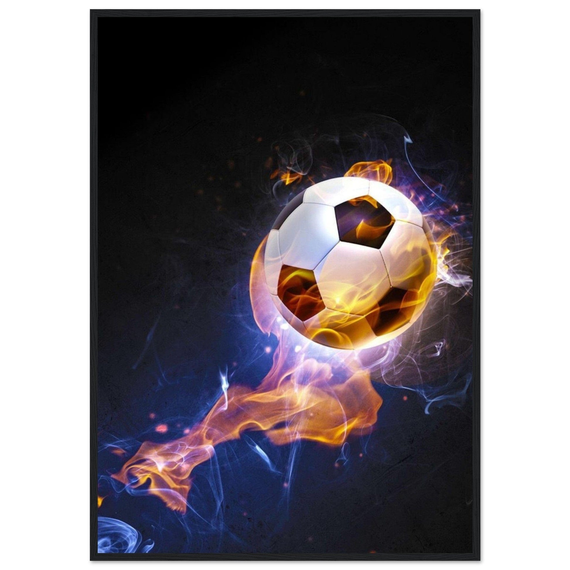 Tableau Football Illustration Feu - Canvanation